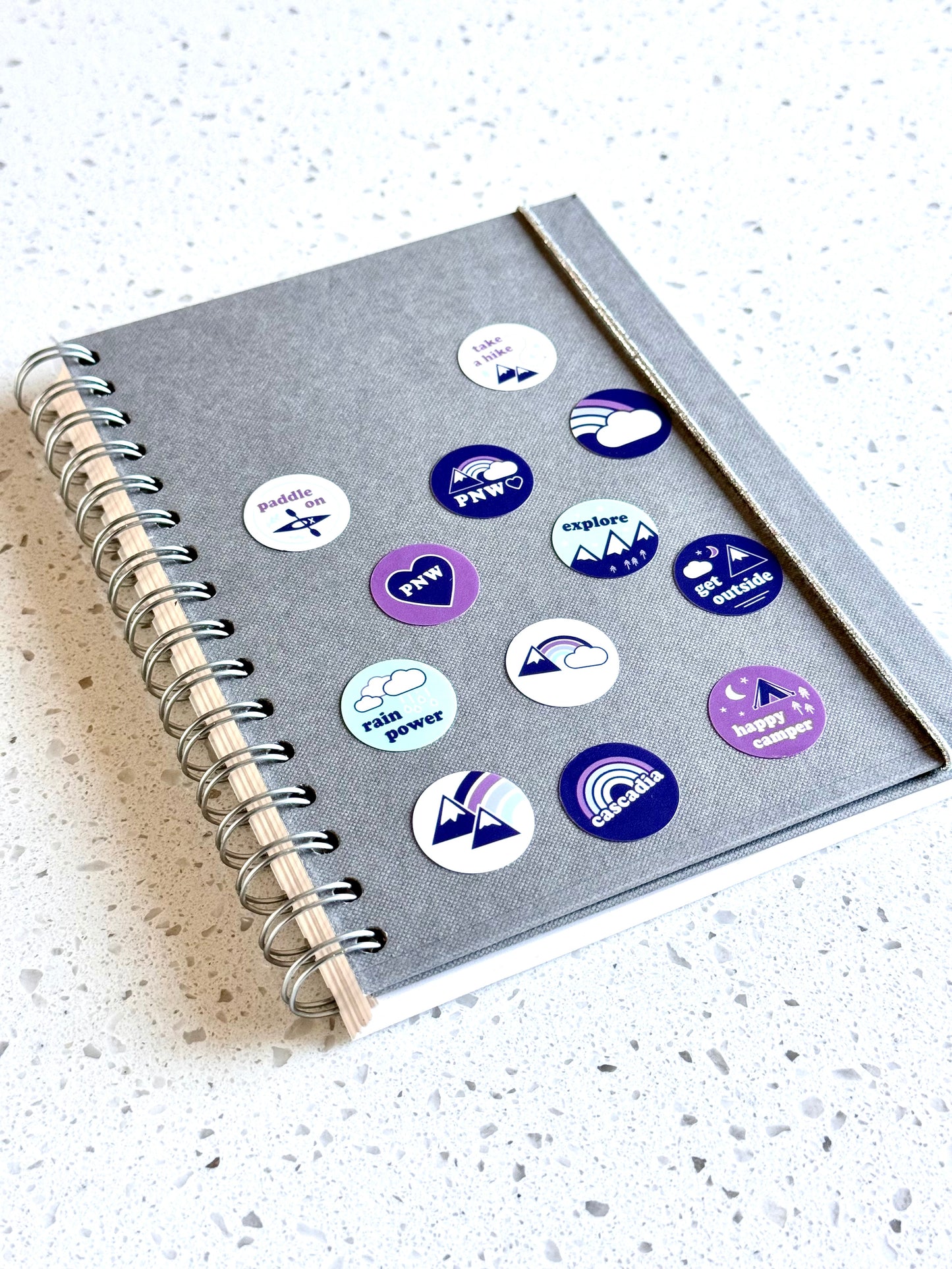 PNW Rainbows, Clouds, + Mountains Sticker Sheet