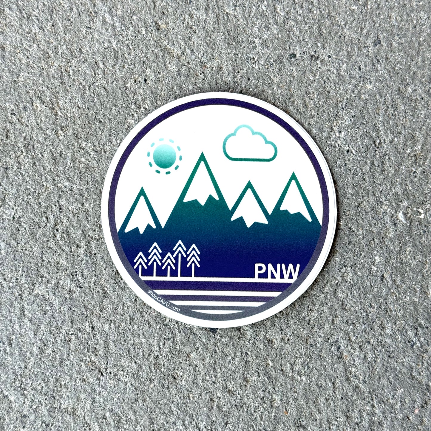 PNW Circle 3" Sticker / Decal