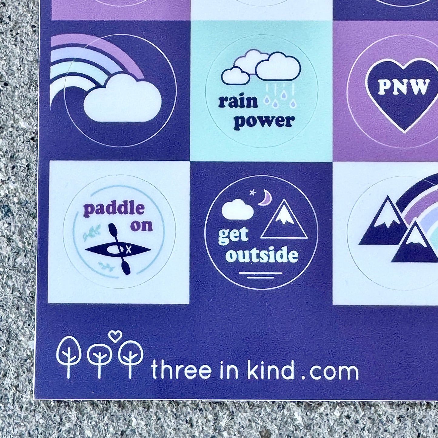 PNW Rainbows, Clouds, + Mountains Sticker Sheet