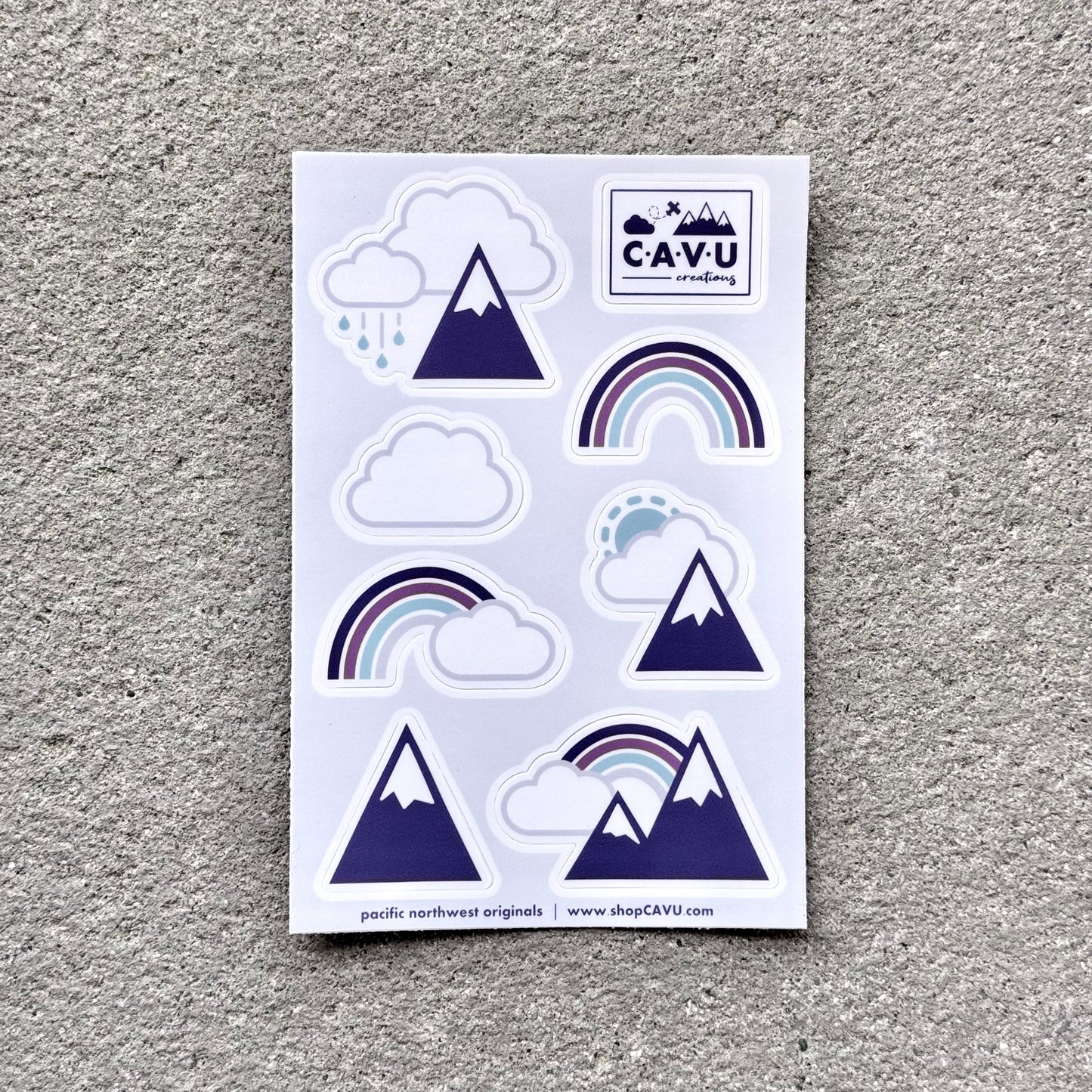 Rainbows + Mountains Sticker Sheet
