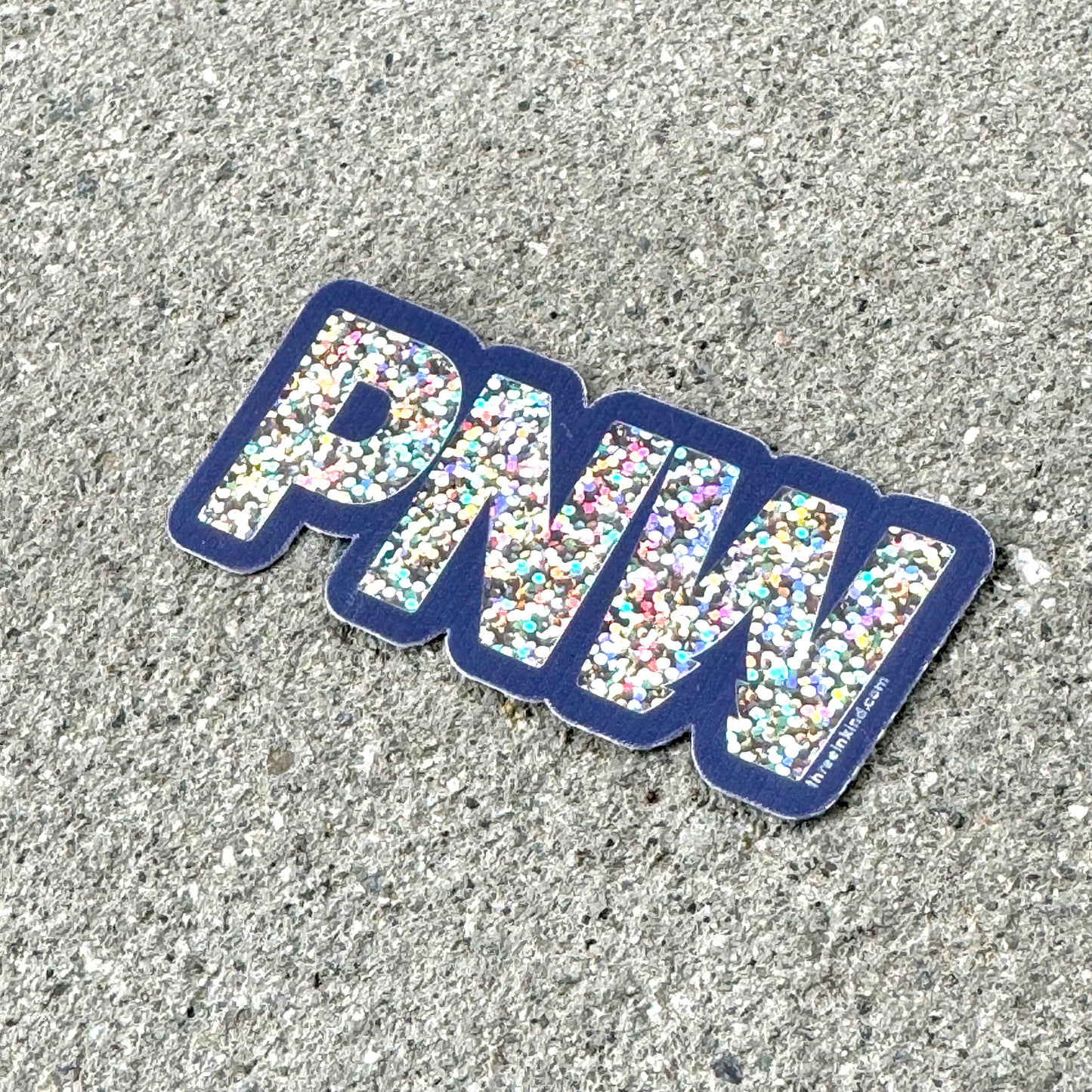 PNW Glitter Cutout 3” Sticker / Decal