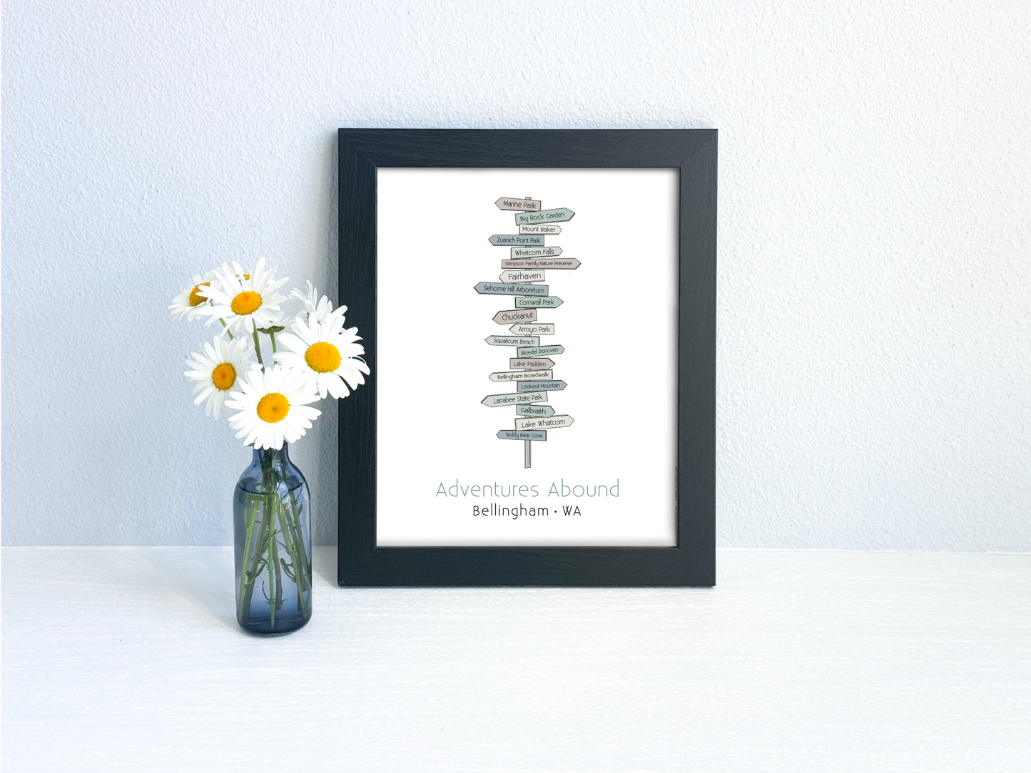 Local Signpost Series - Bellingham Art Print (Unframed)