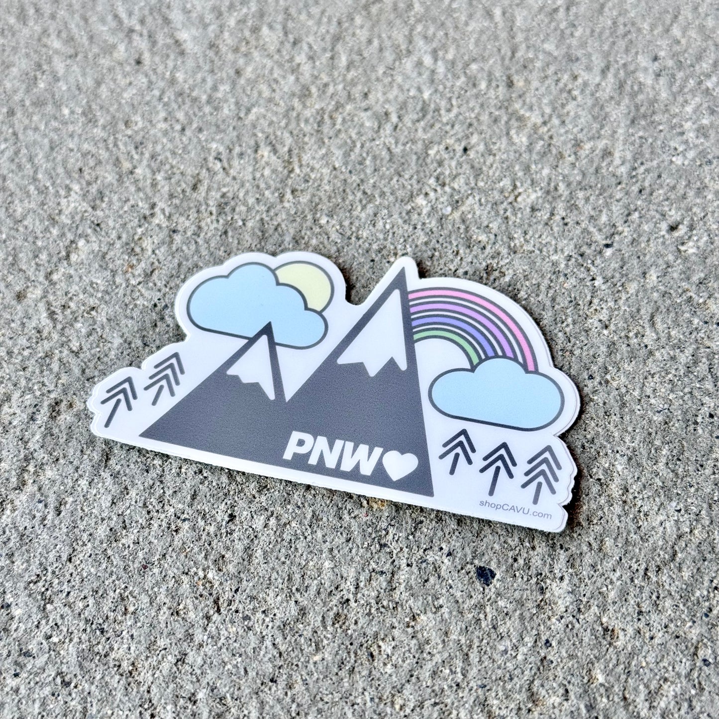 Mountains + Rainbows PNW 3” Sticker / Decal