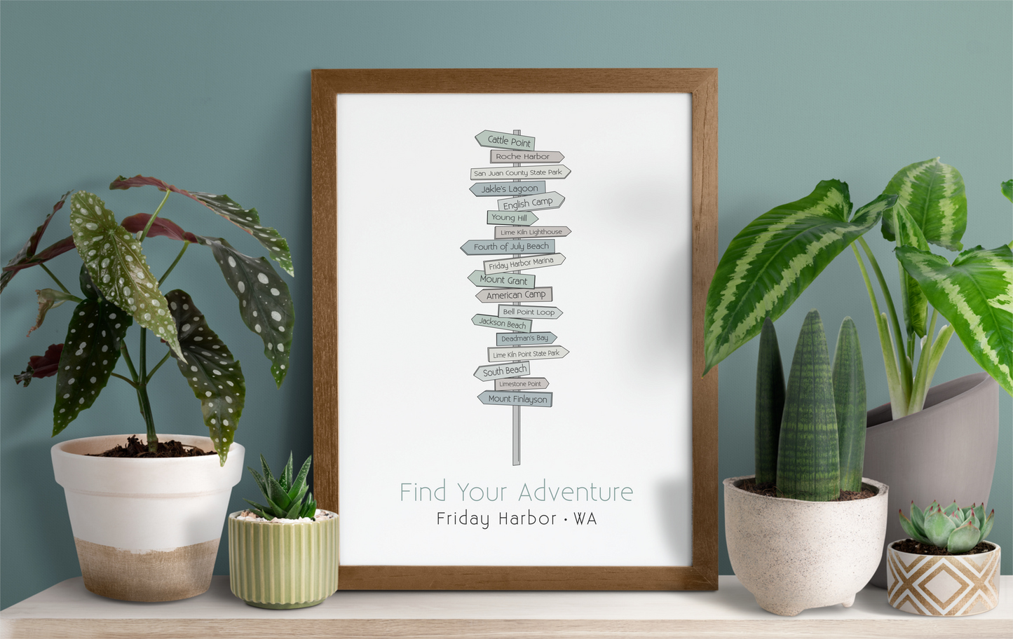 Local Signpost Series - Friday Harbor Art Print (Unframed)