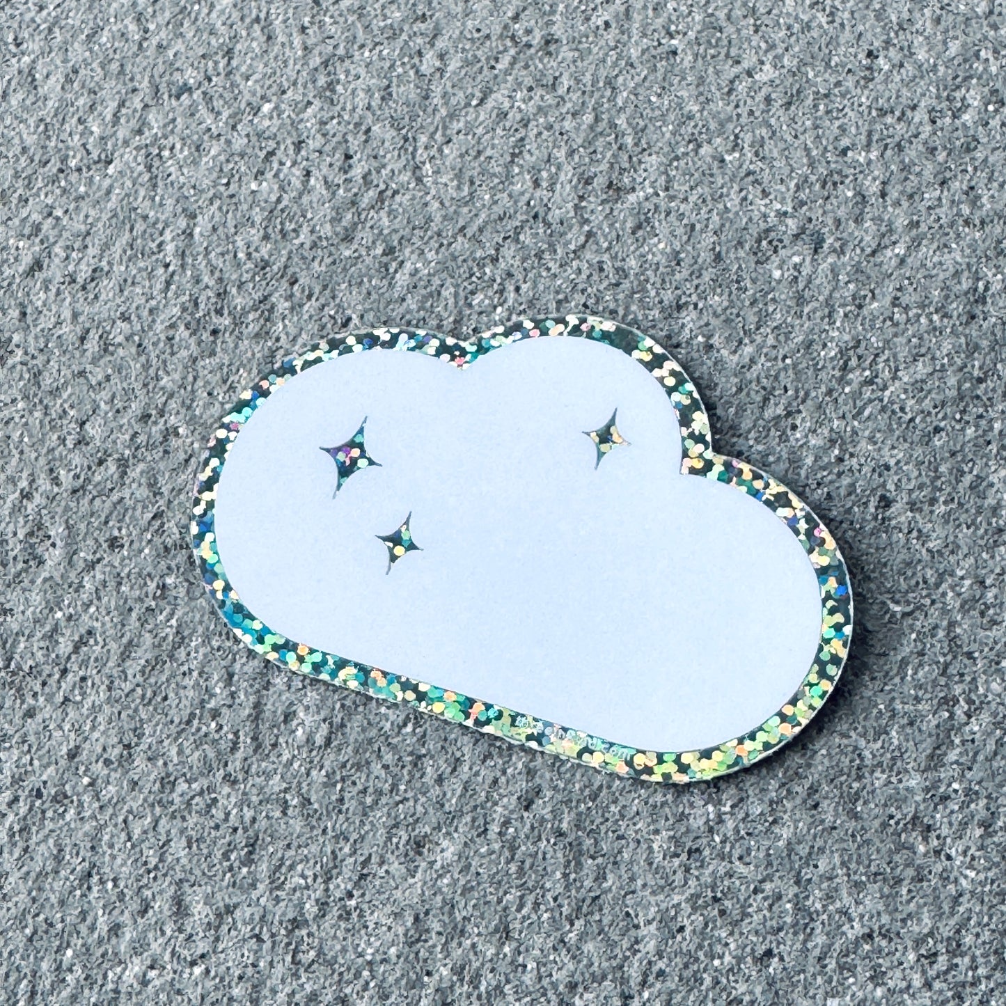 Sparkle Cloud Glitter PNW 3” Sticker / Decal