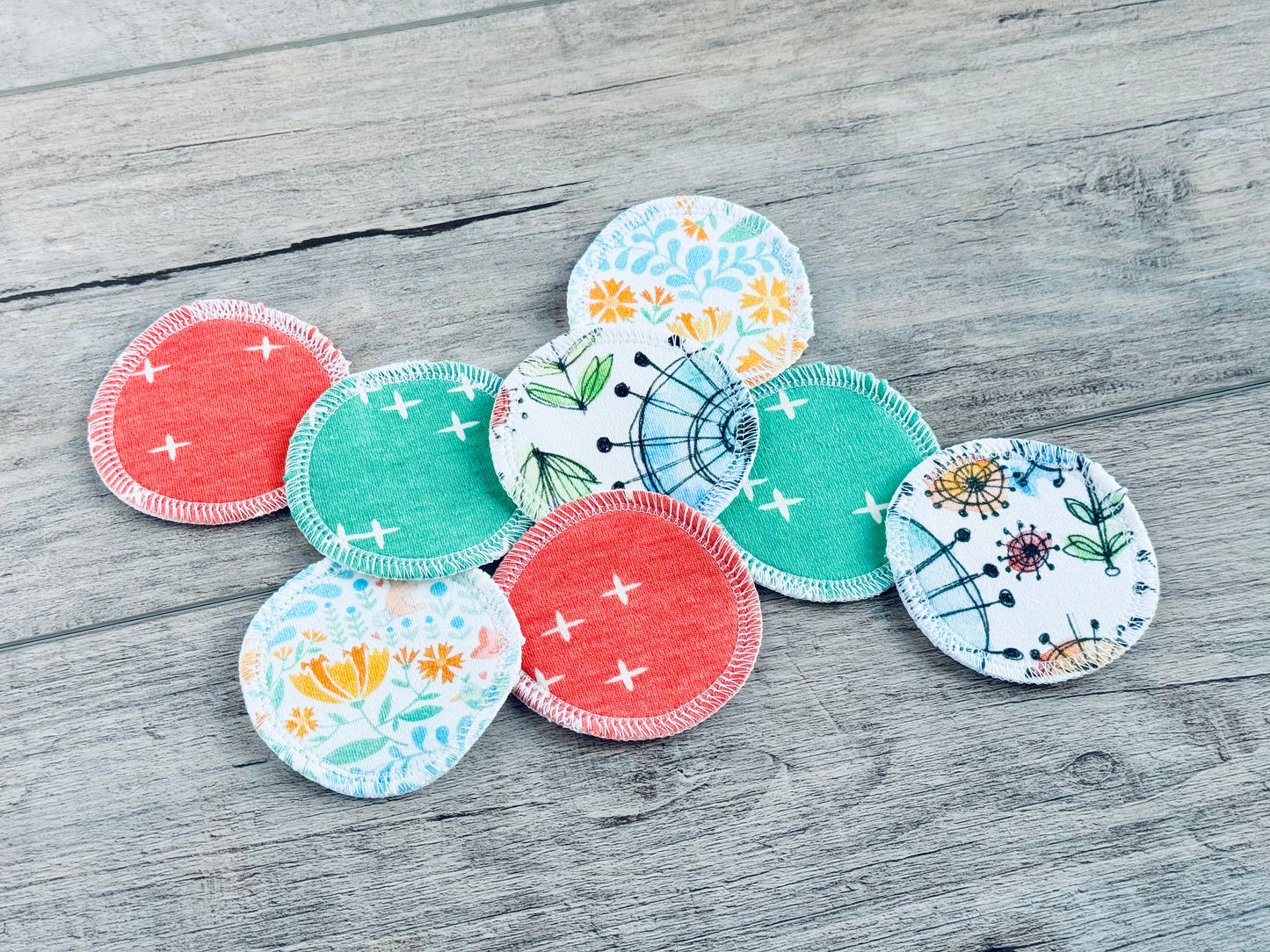Organic Cotton Face Rounds - Set #26 - Multi Mix (Small)