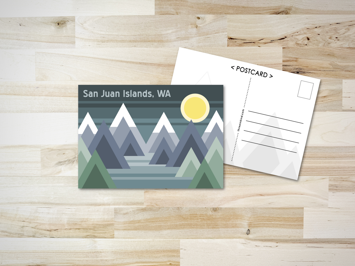 San Juan Islands Postcard - Geo Design