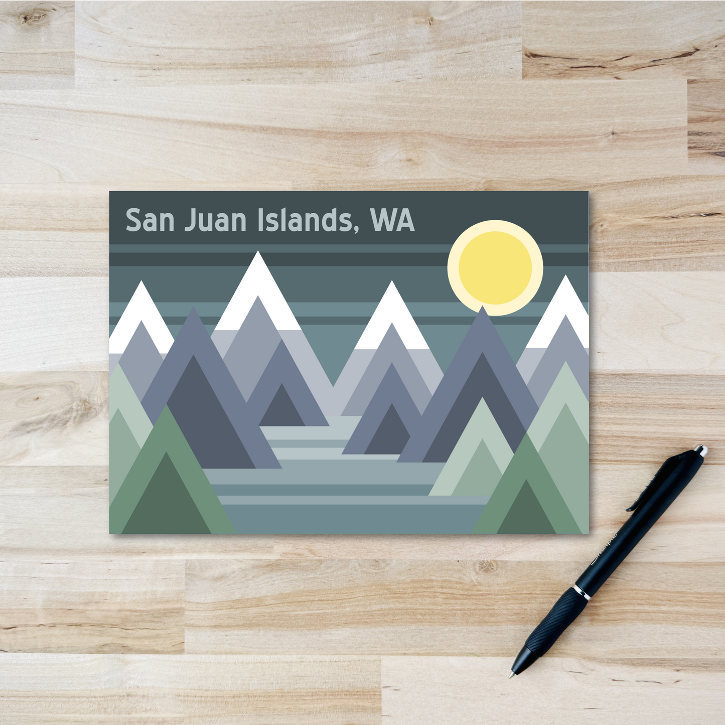 San Juan Islands Postcard - Geo Design