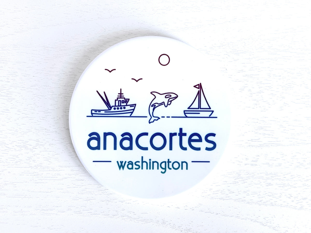 Anacortes Maritime Ceramic Coaster