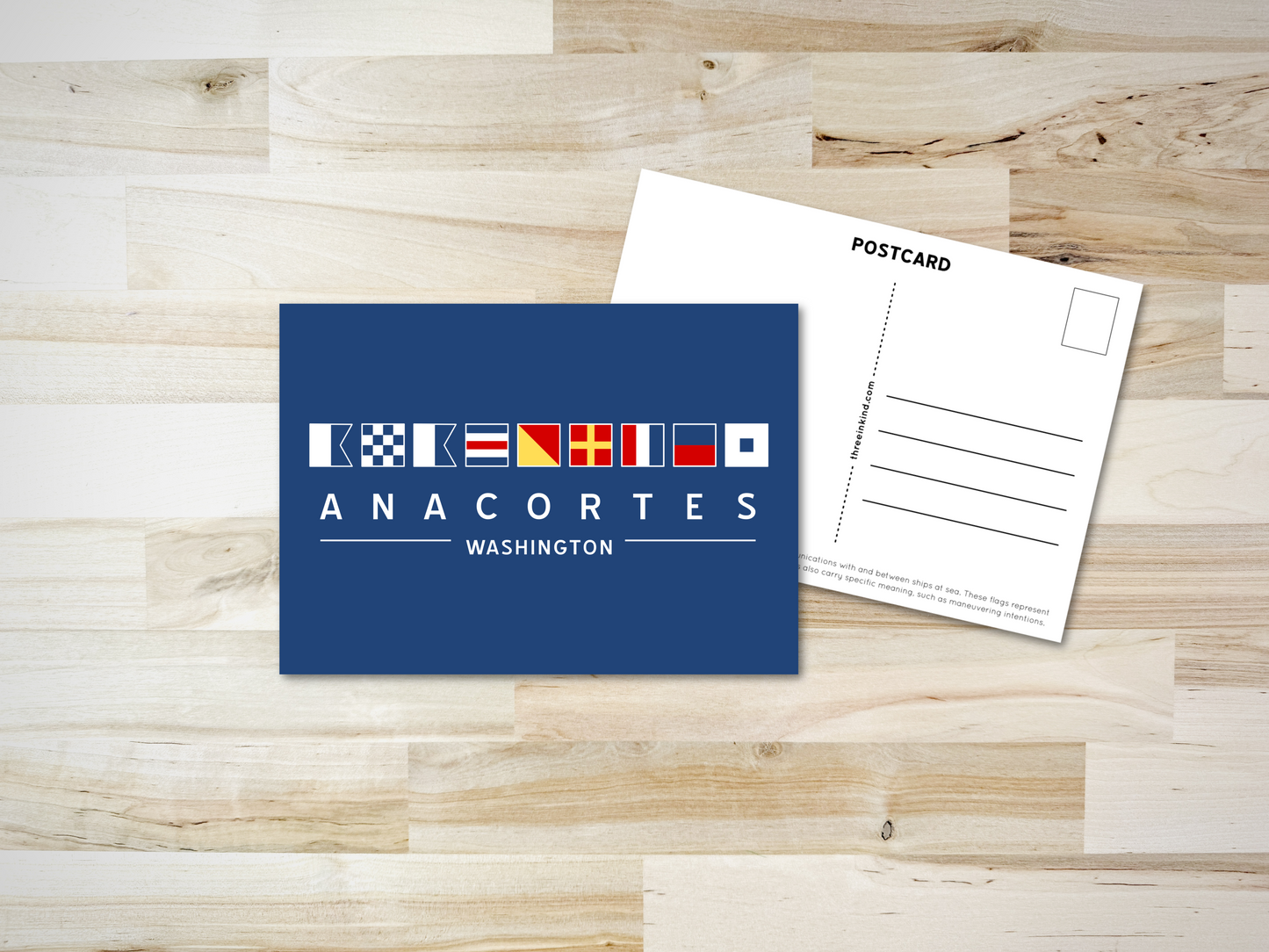 Anacortes Postcard - Nautical Flags