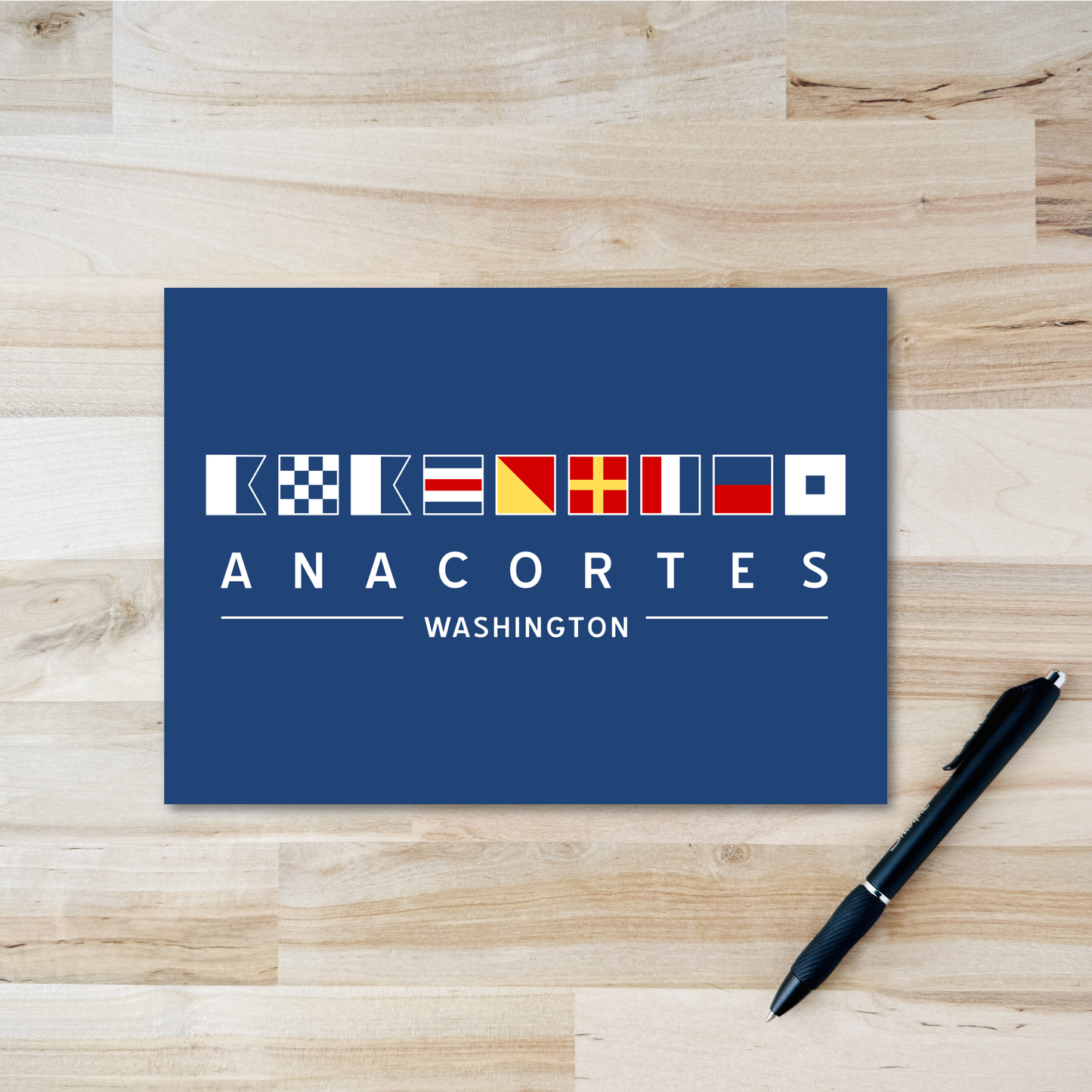 Anacortes Postcard - Nautical Flags