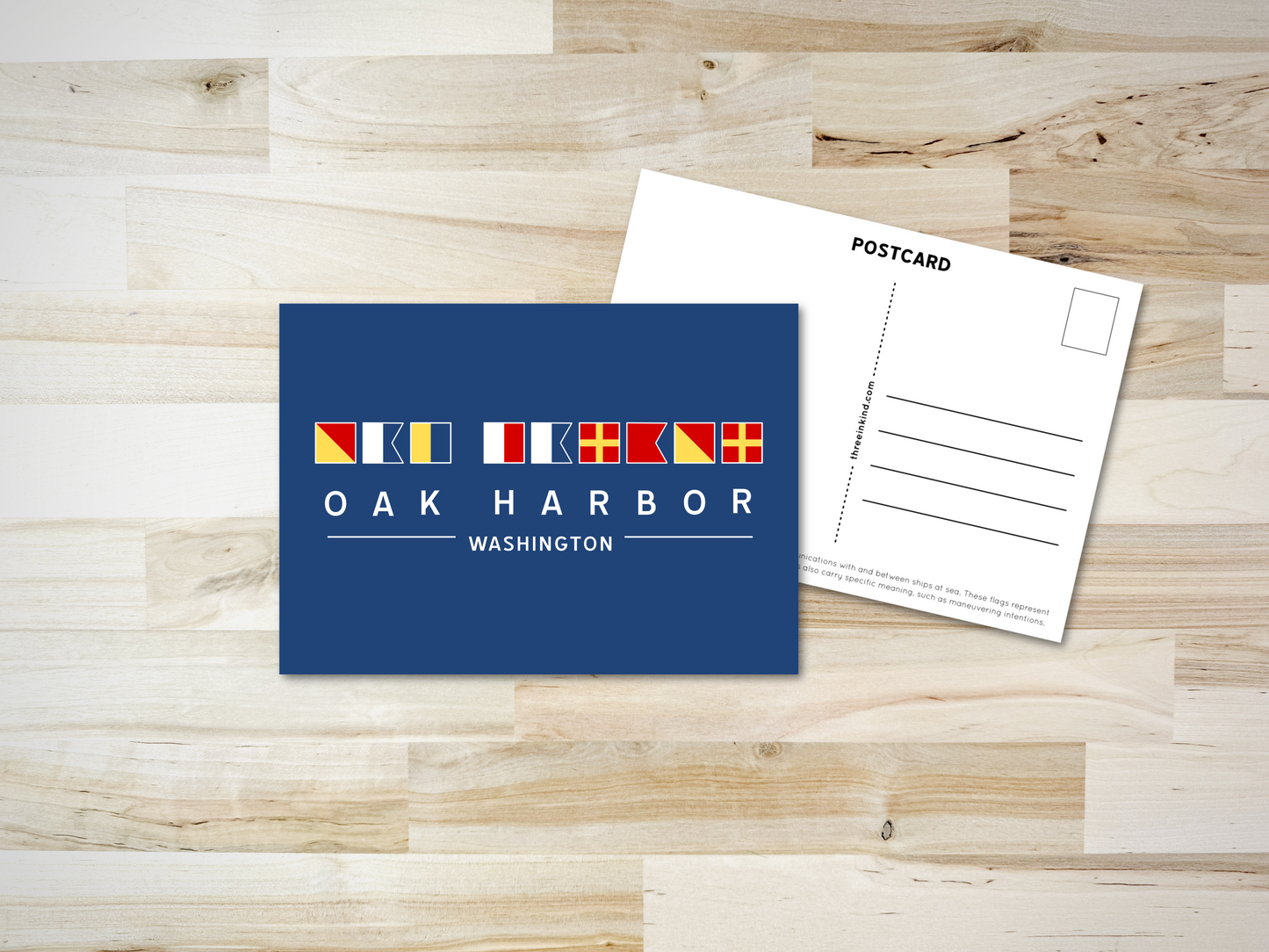 Oak Harbor Postcard - Nautical Flags