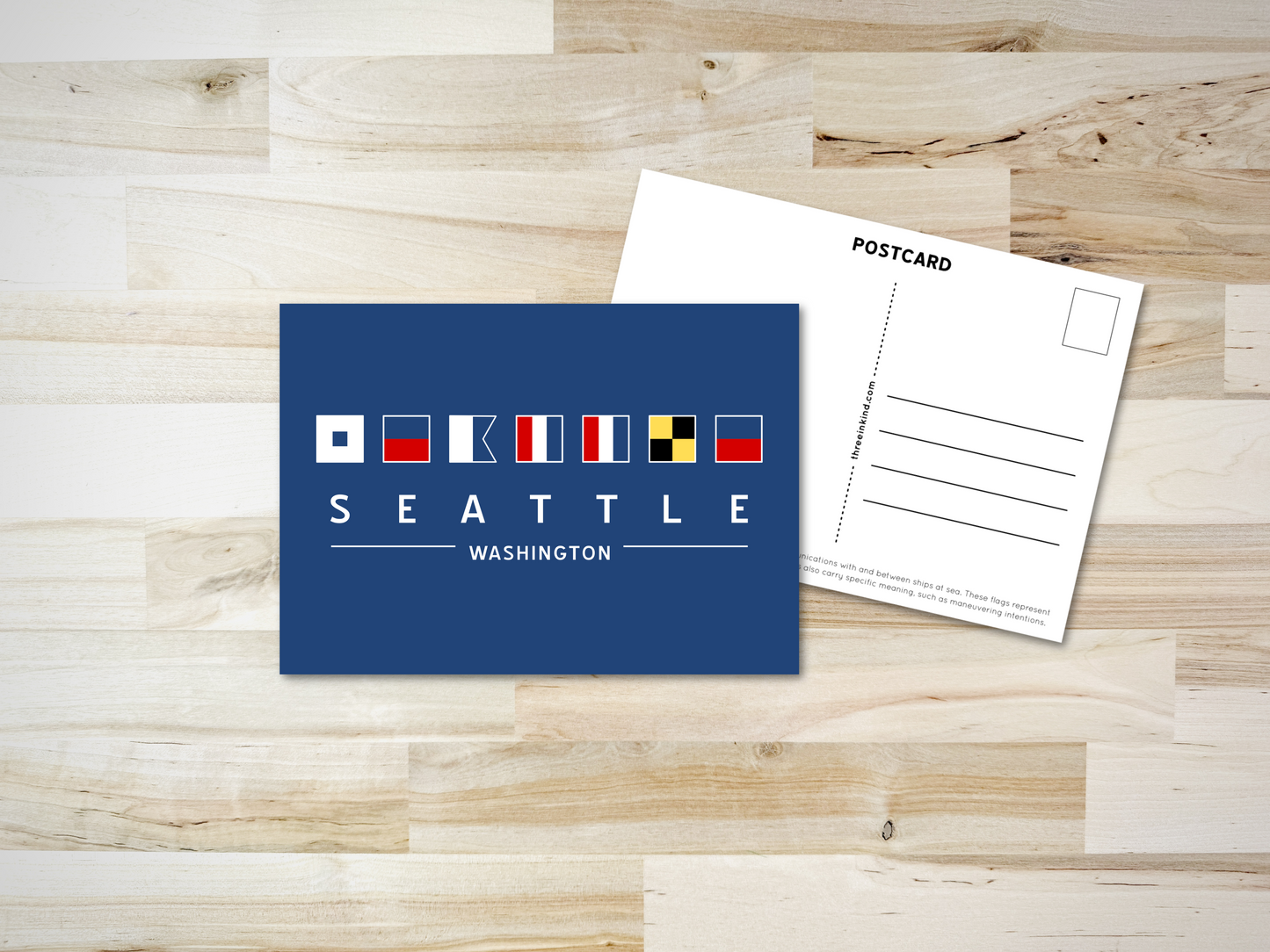 Seattle Postcard - Nautical Flags
