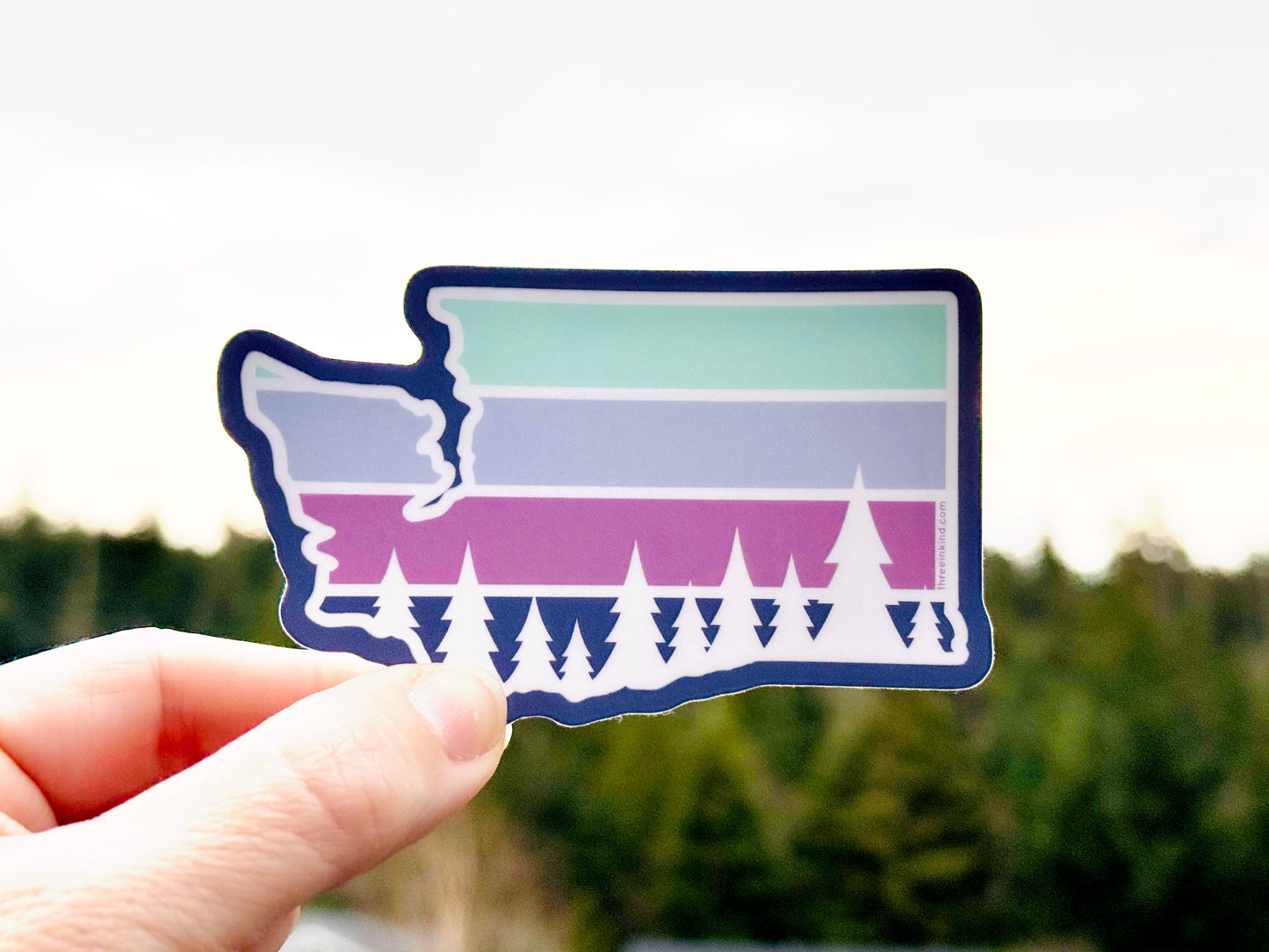 Washington State Color Block Cutout Sticker - Large / Decal