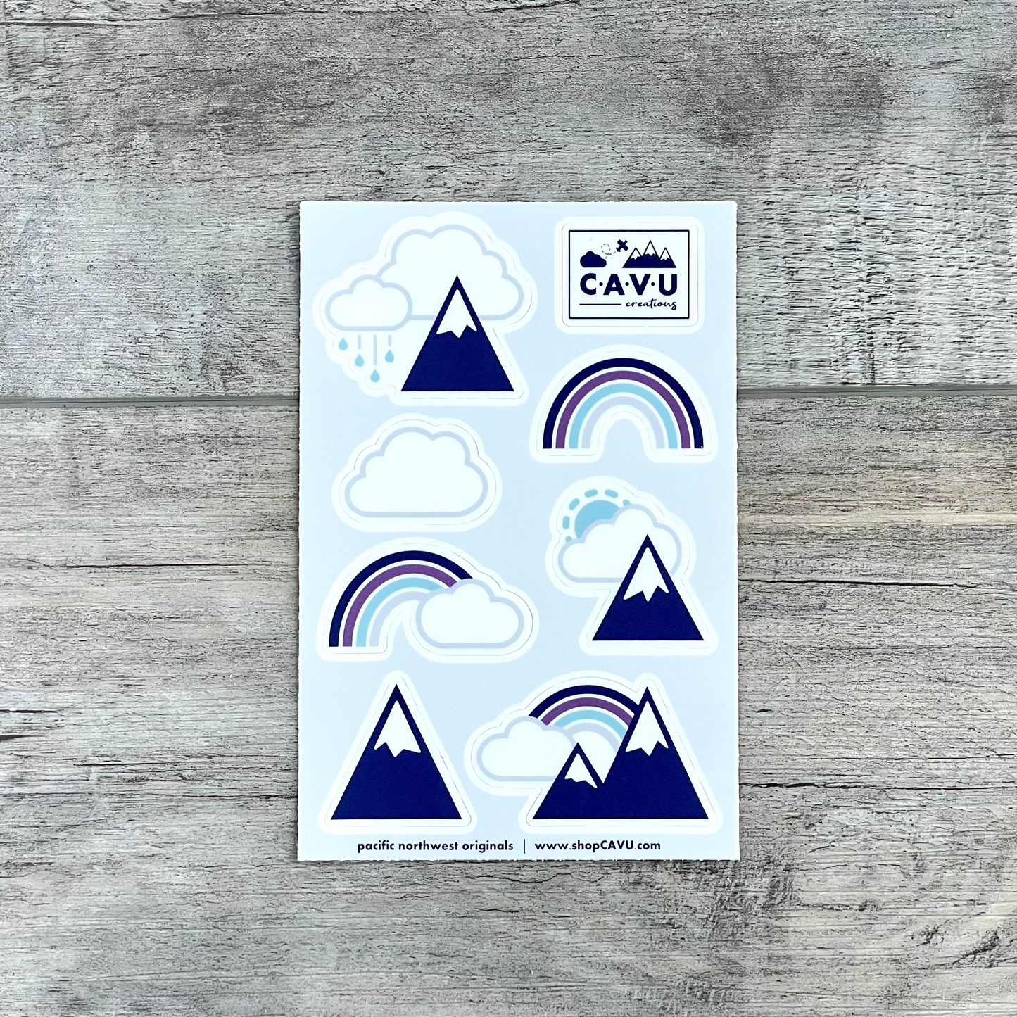 Rainbows + Mountains Sticker Sheet