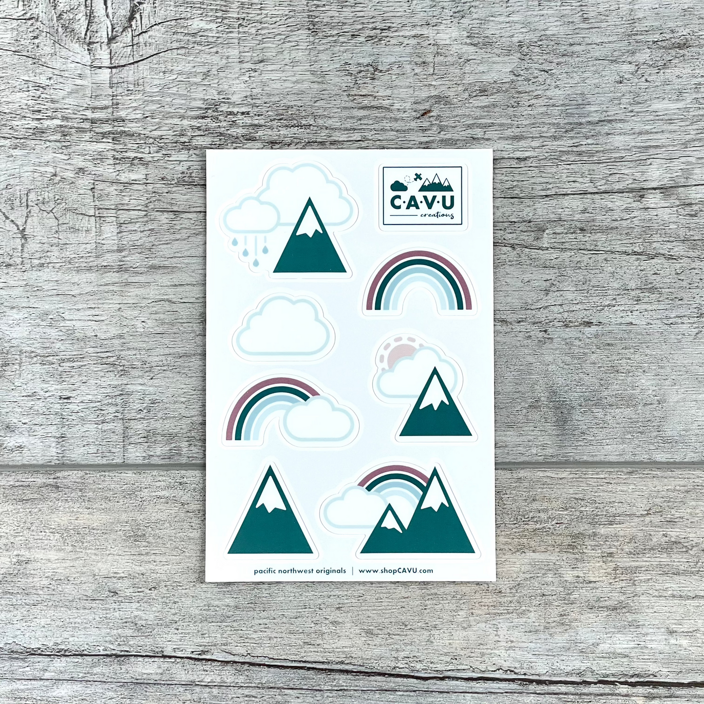 Rainbows + Mountains Sticker Sheet