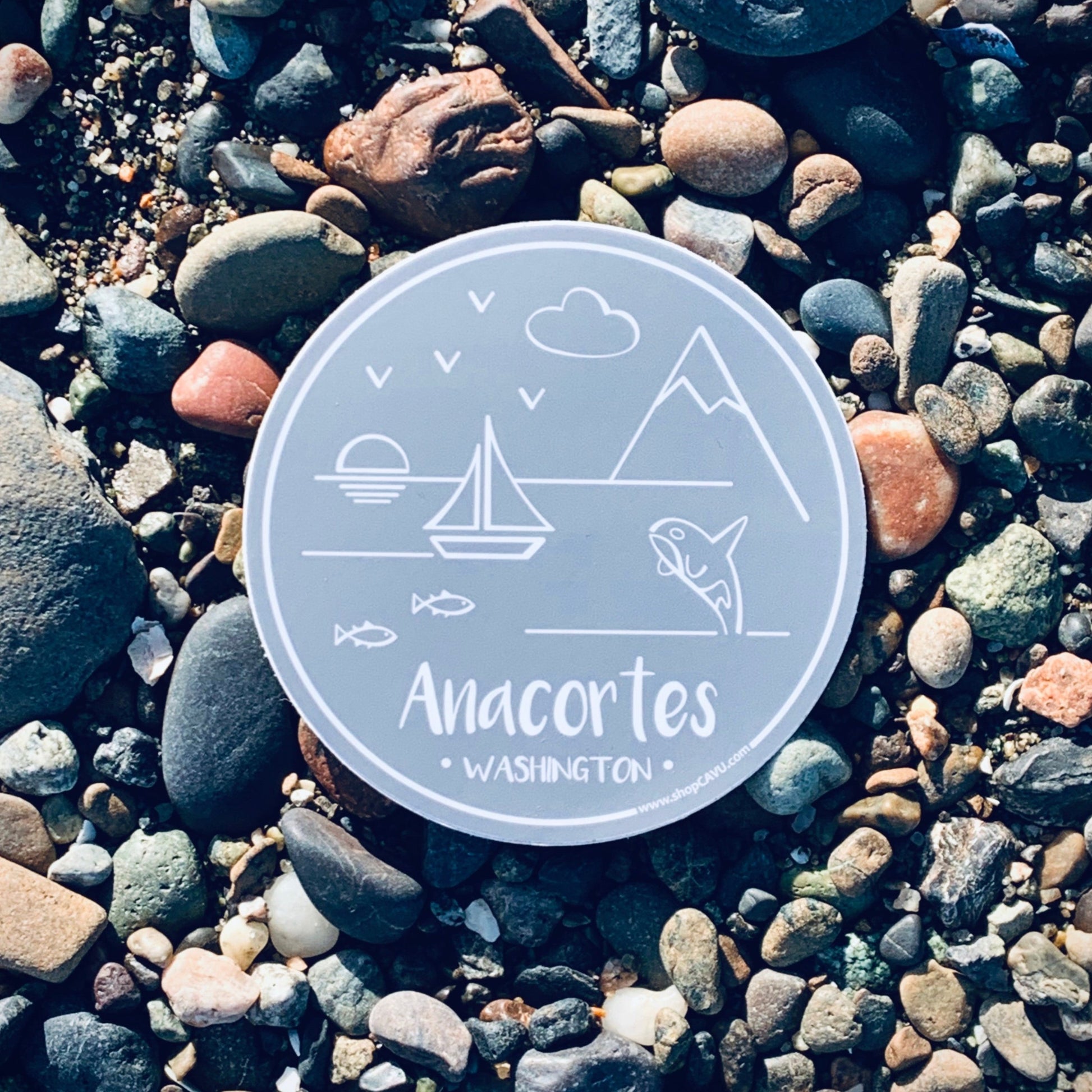 Sticker / Decal - Anacortes 3" Gray - CAVU Creations