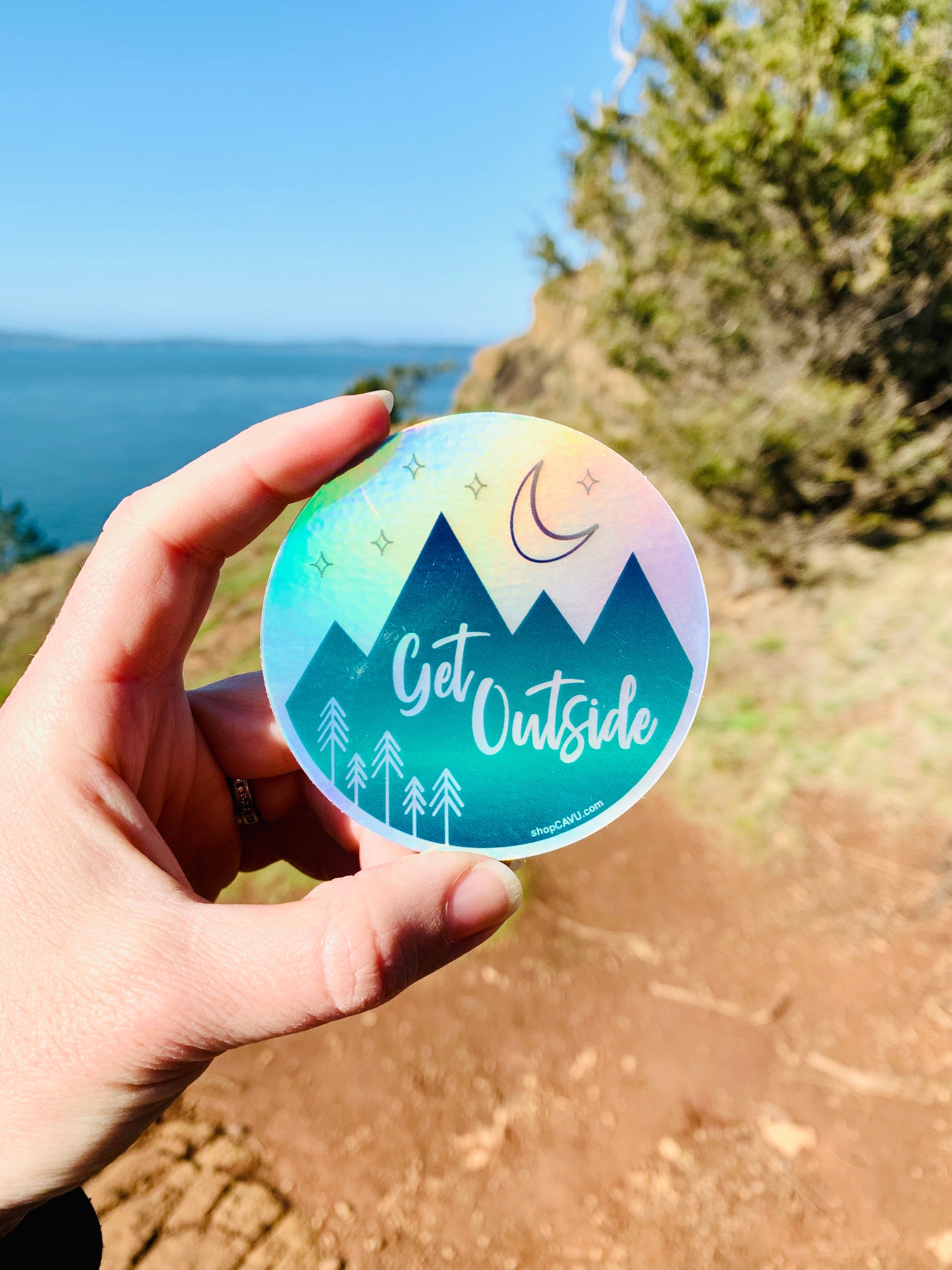 Sticker / Decal - Get Outside Holographic 3" - CAVU Creations
