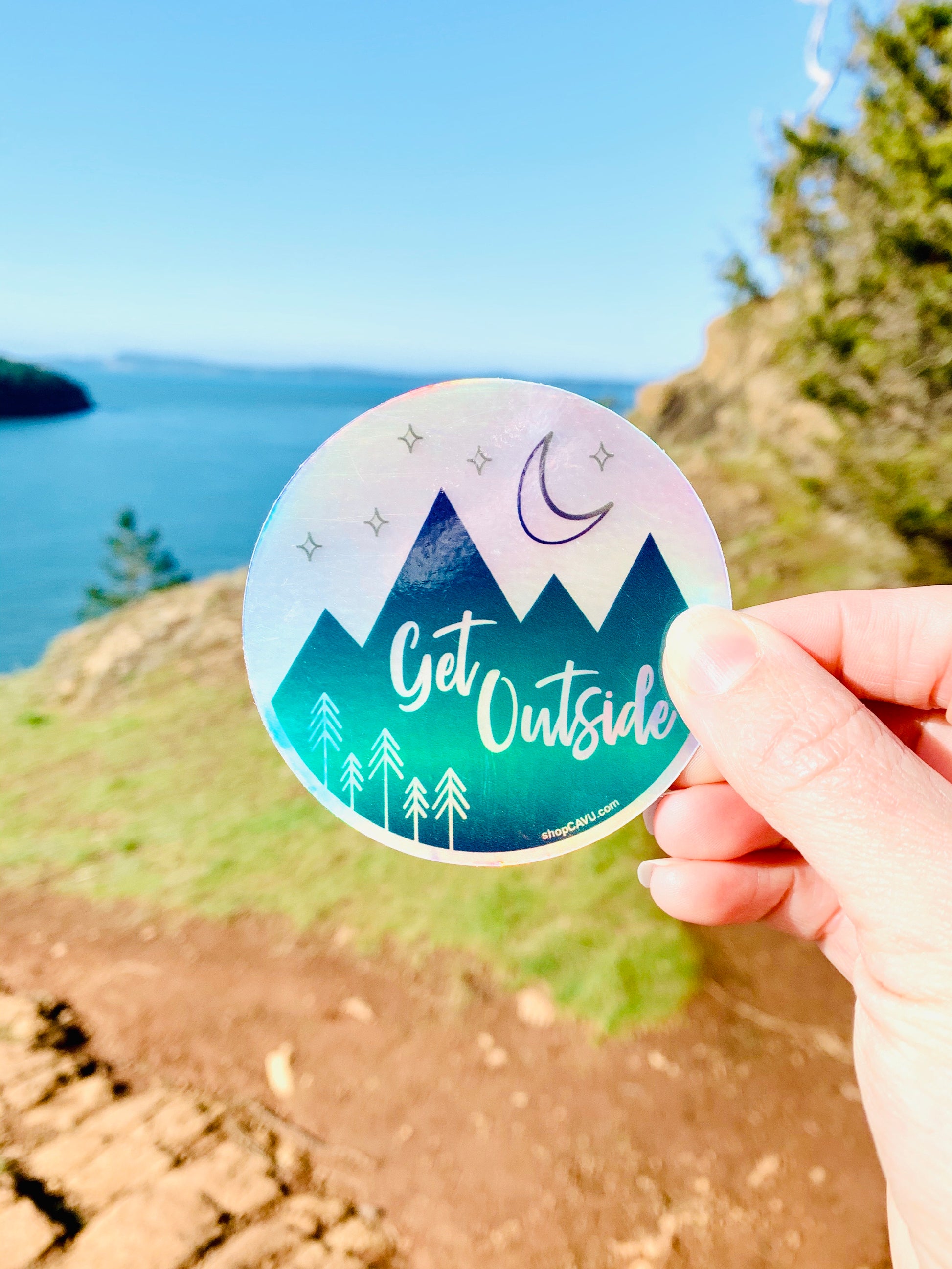 Sticker / Decal - Get Outside Holographic 3" - CAVU Creations