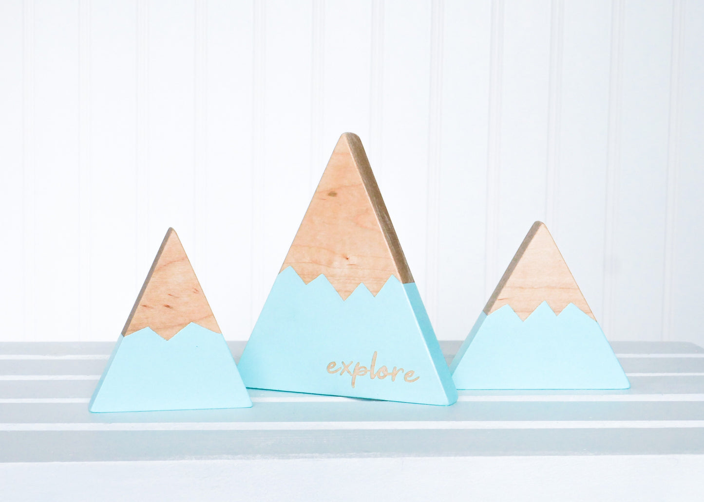 Wooden Mountain - Mint - "Explore" - CAVU Creations