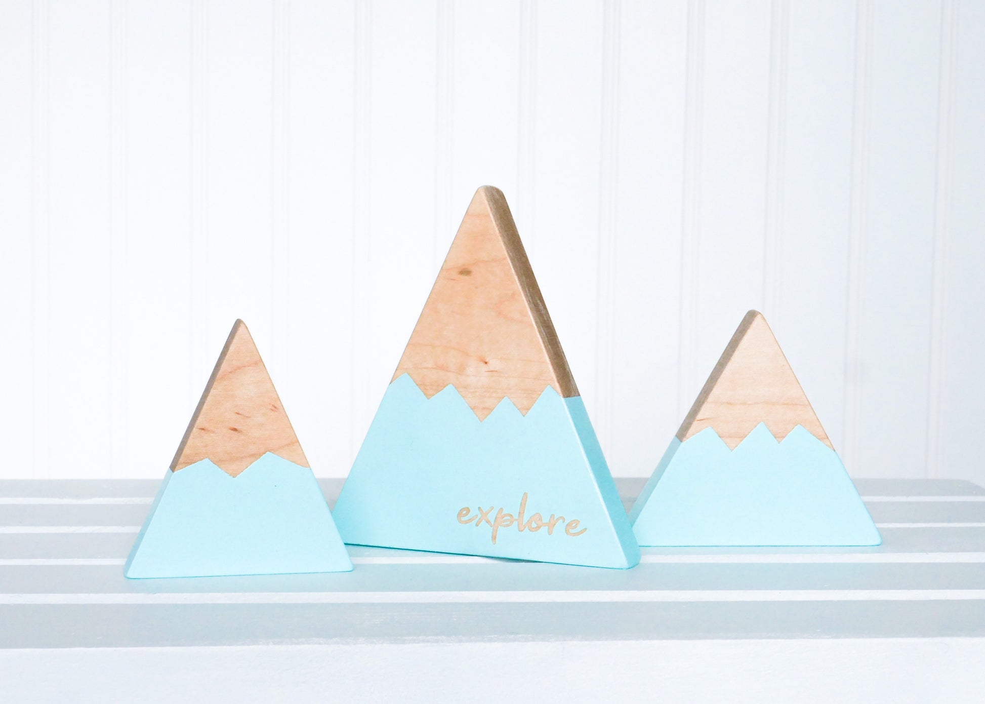 Wooden Mountain - Mint - "Explore" - CAVU Creations