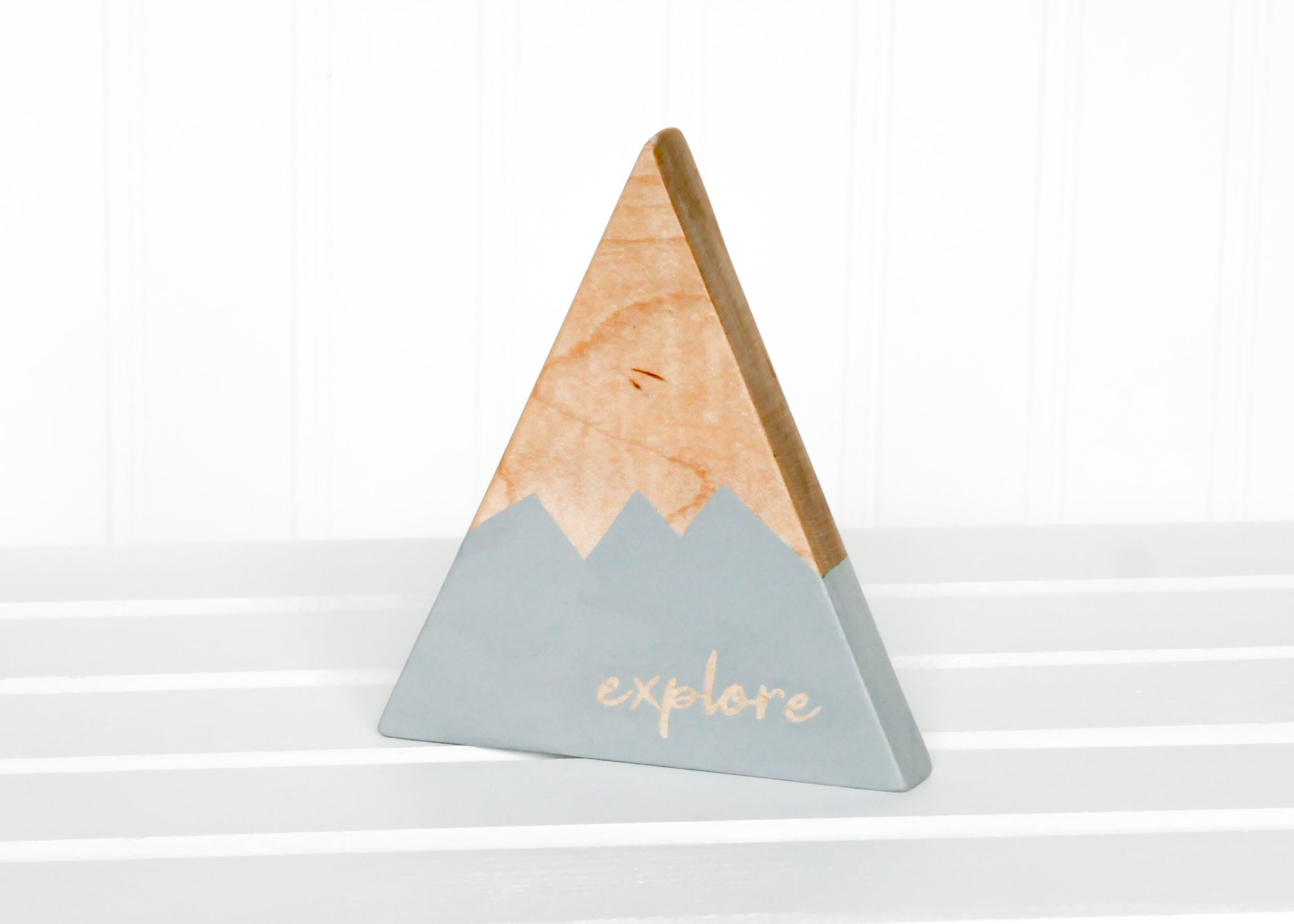 Wooden Mountain - Light Gray - "Explore" - CAVU Creations