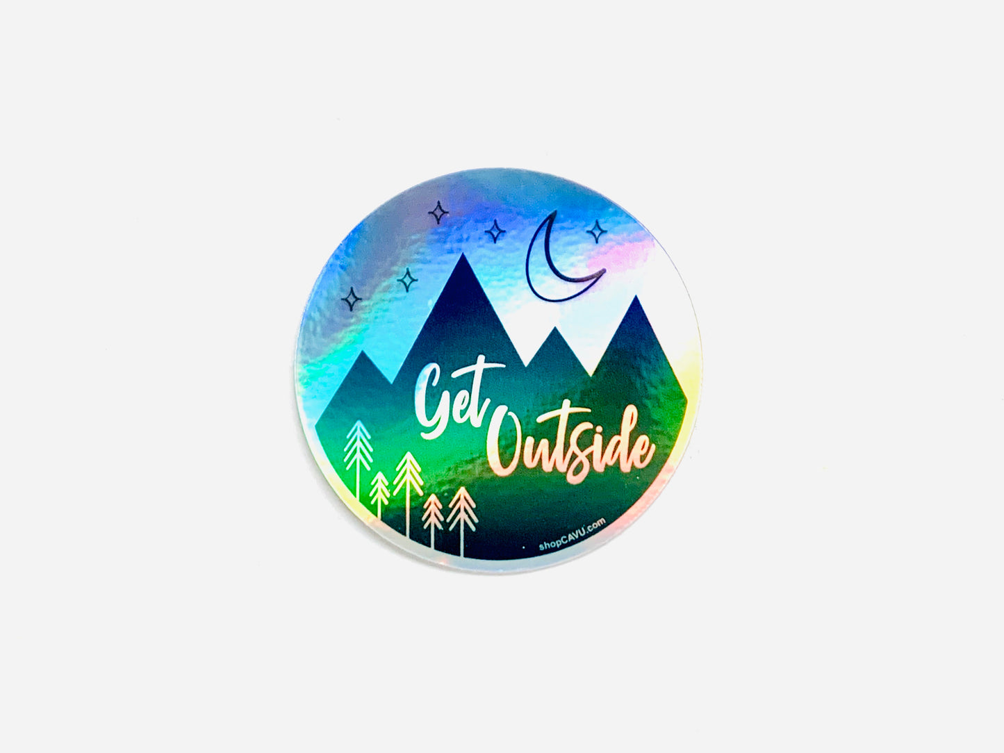 Sticker / Decal - Get Outside Holographic 3" - CAVU Creations