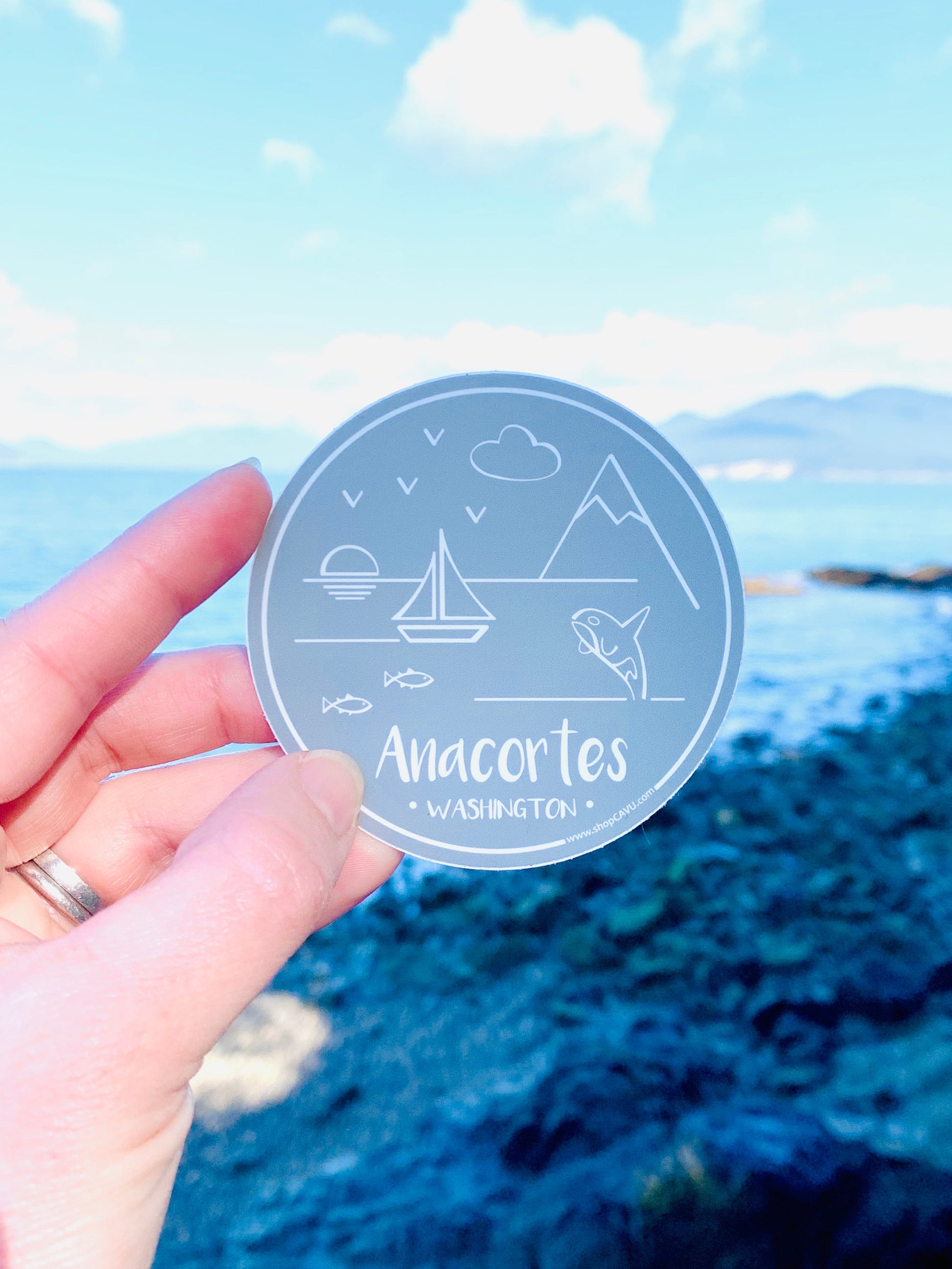Sticker / Decal - Anacortes 3" Gray - CAVU Creations