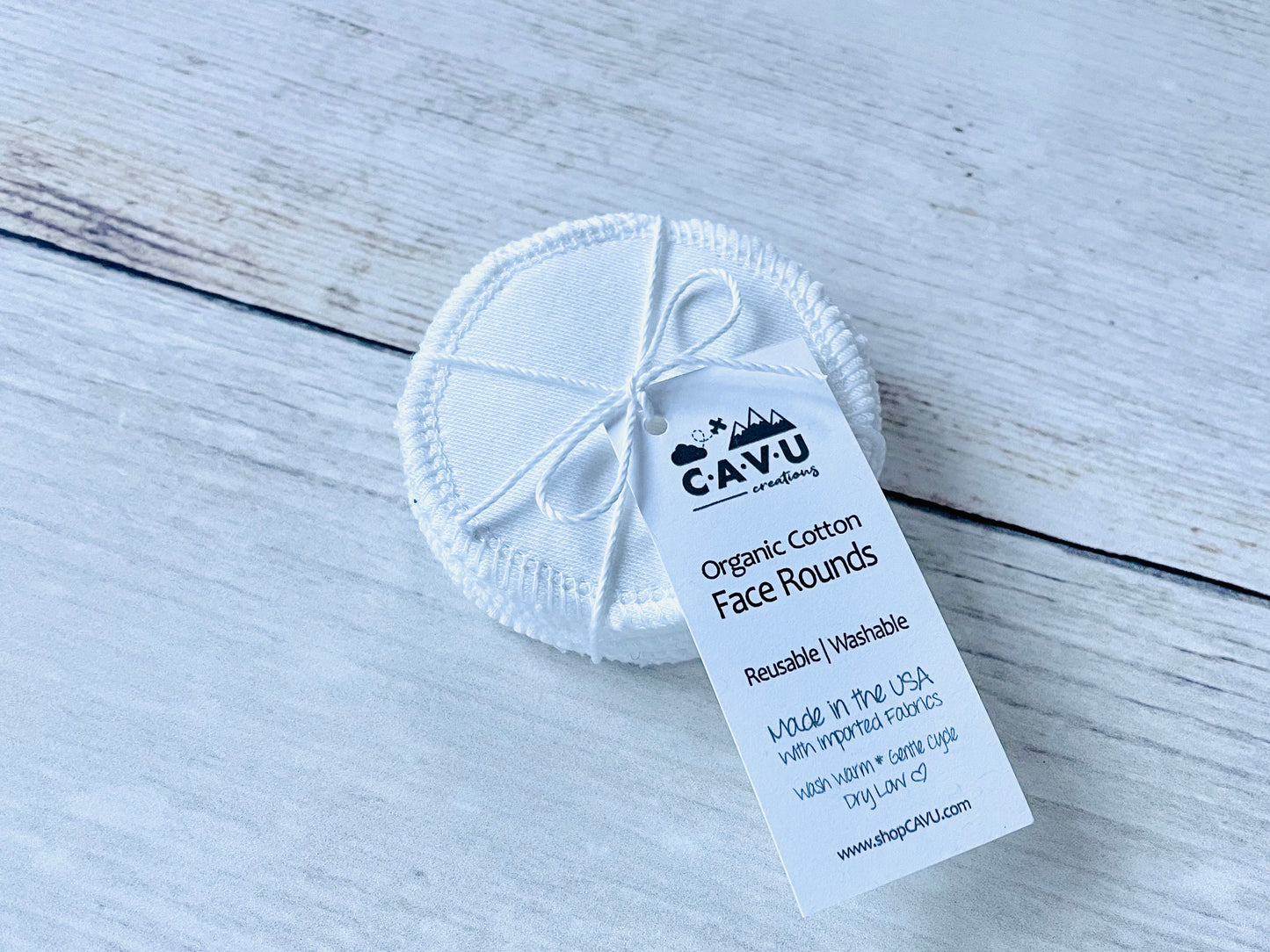 Organic Cotton Face Rounds - Set #0 - All White (Small)
