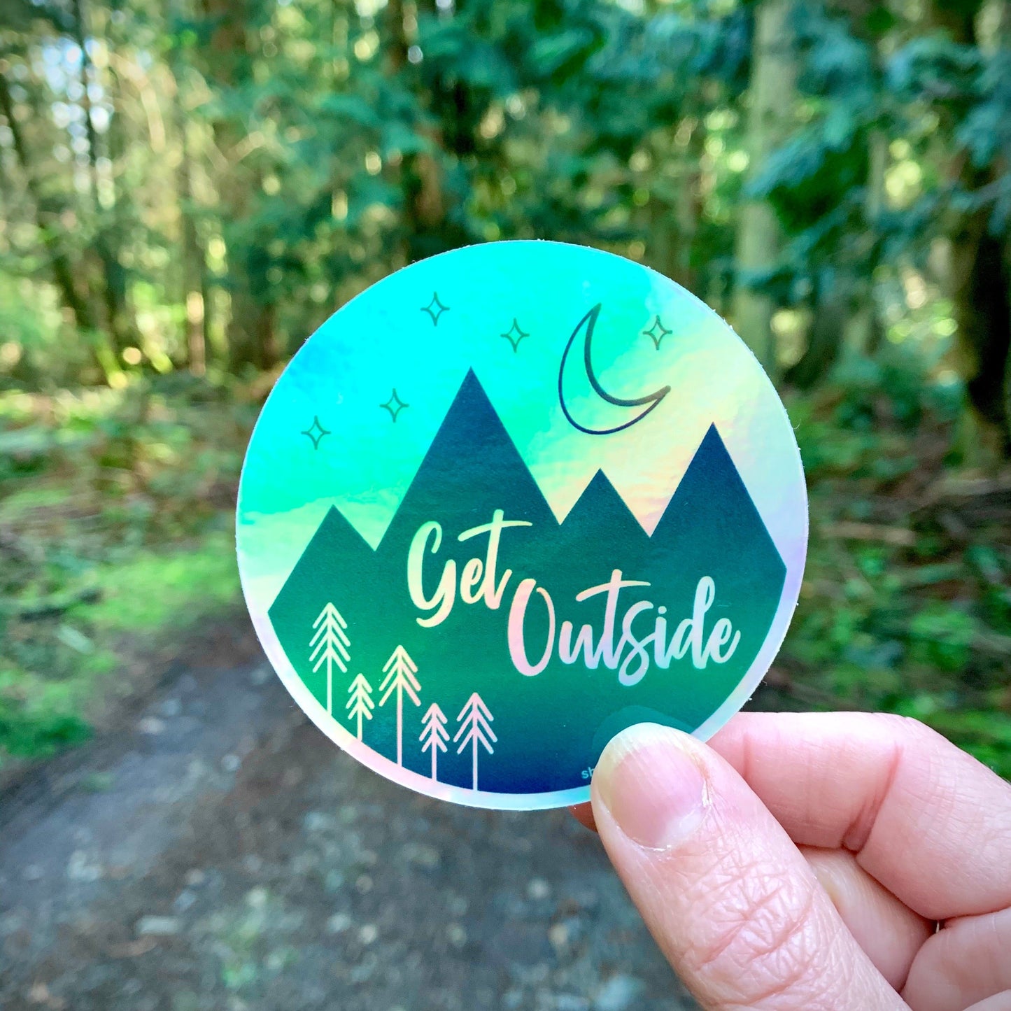 Sticker / Decal - Get Outside Holographic 3" - CAVU Creations