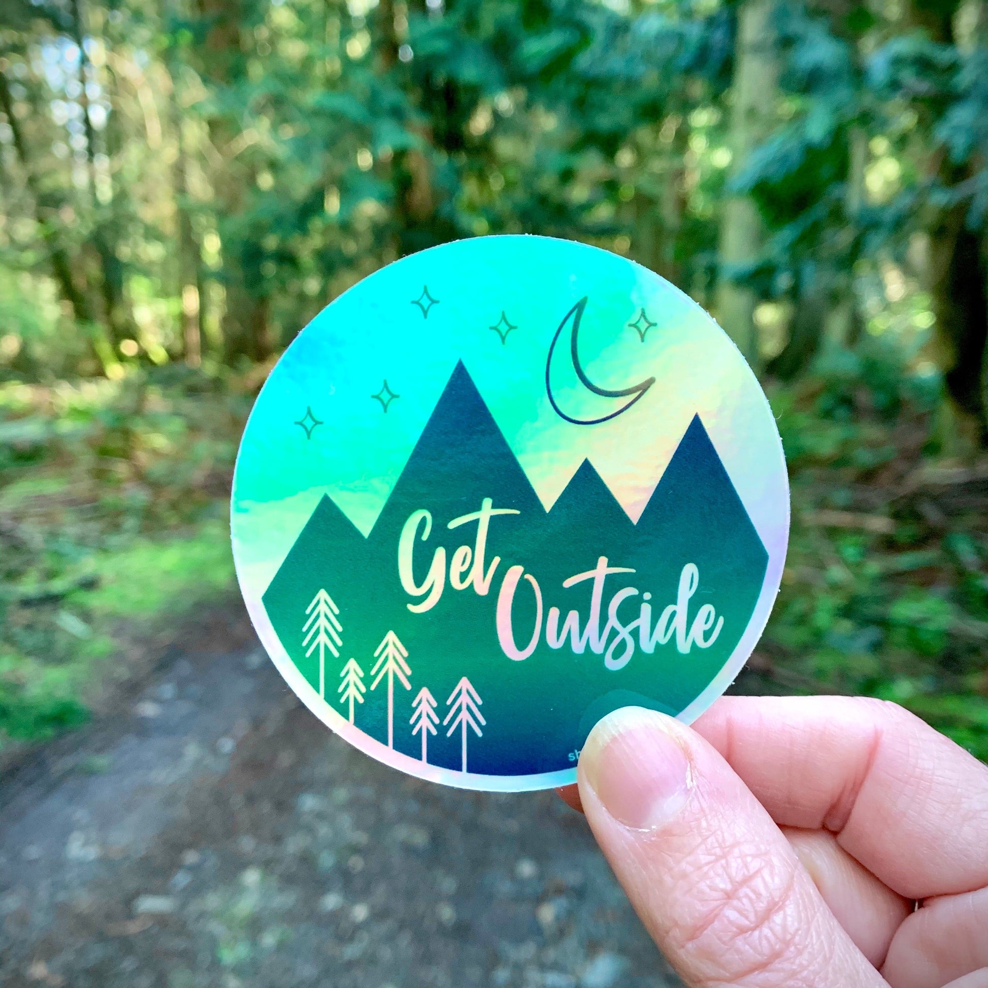 Sticker / Decal - Get Outside Holographic 3" - CAVU Creations