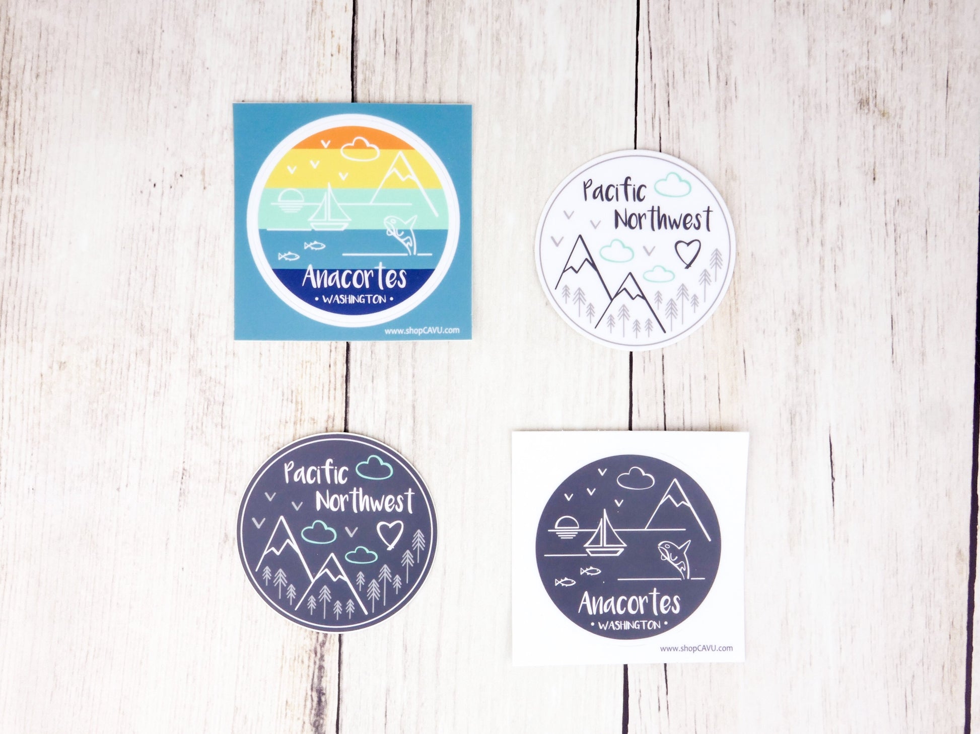 Sticker / Decal - Anacortes 3" Sunset - CAVU Creations