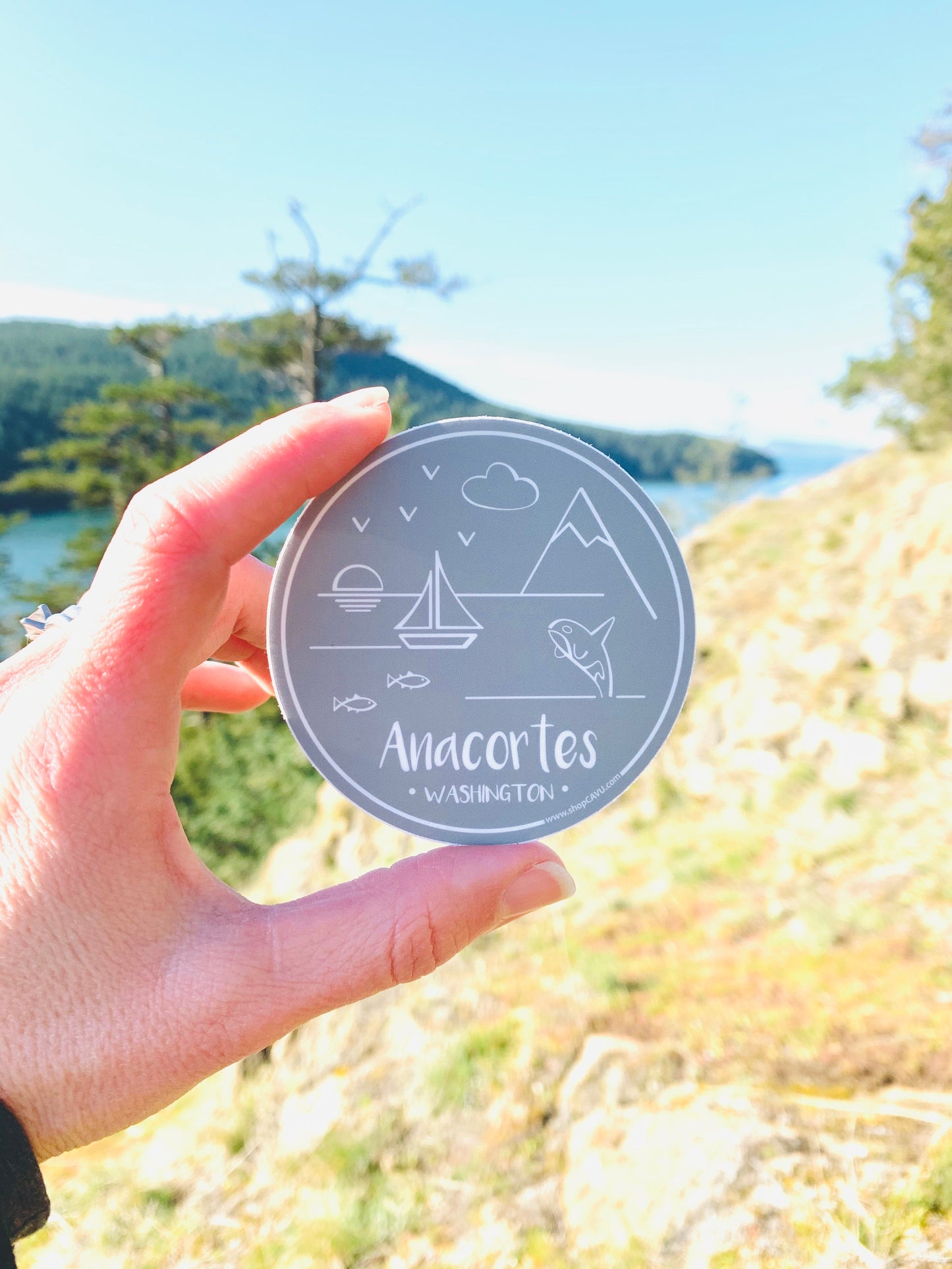 Sticker / Decal - Anacortes 3" Gray - CAVU Creations