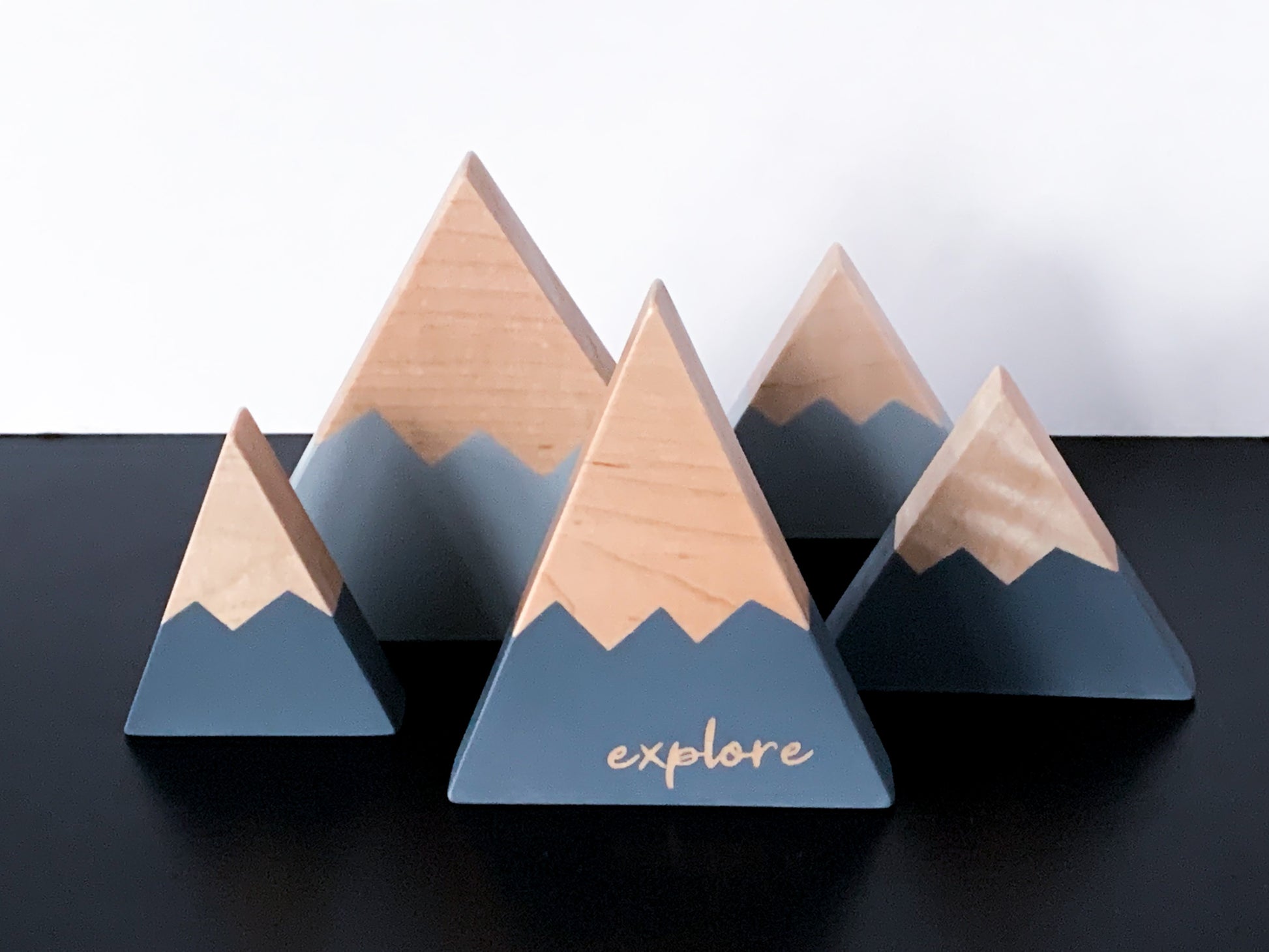 Wooden Mountain - Charcoal Gray - "Explore" - CAVU Creations