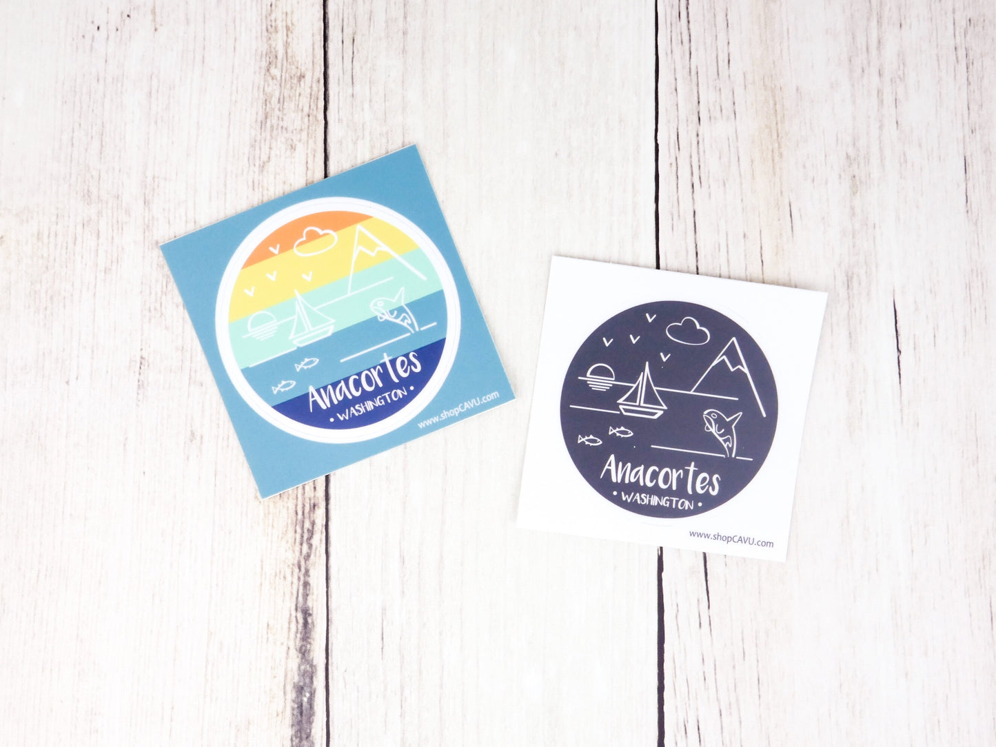 Sticker / Decal - Anacortes 3" Sunset - CAVU Creations