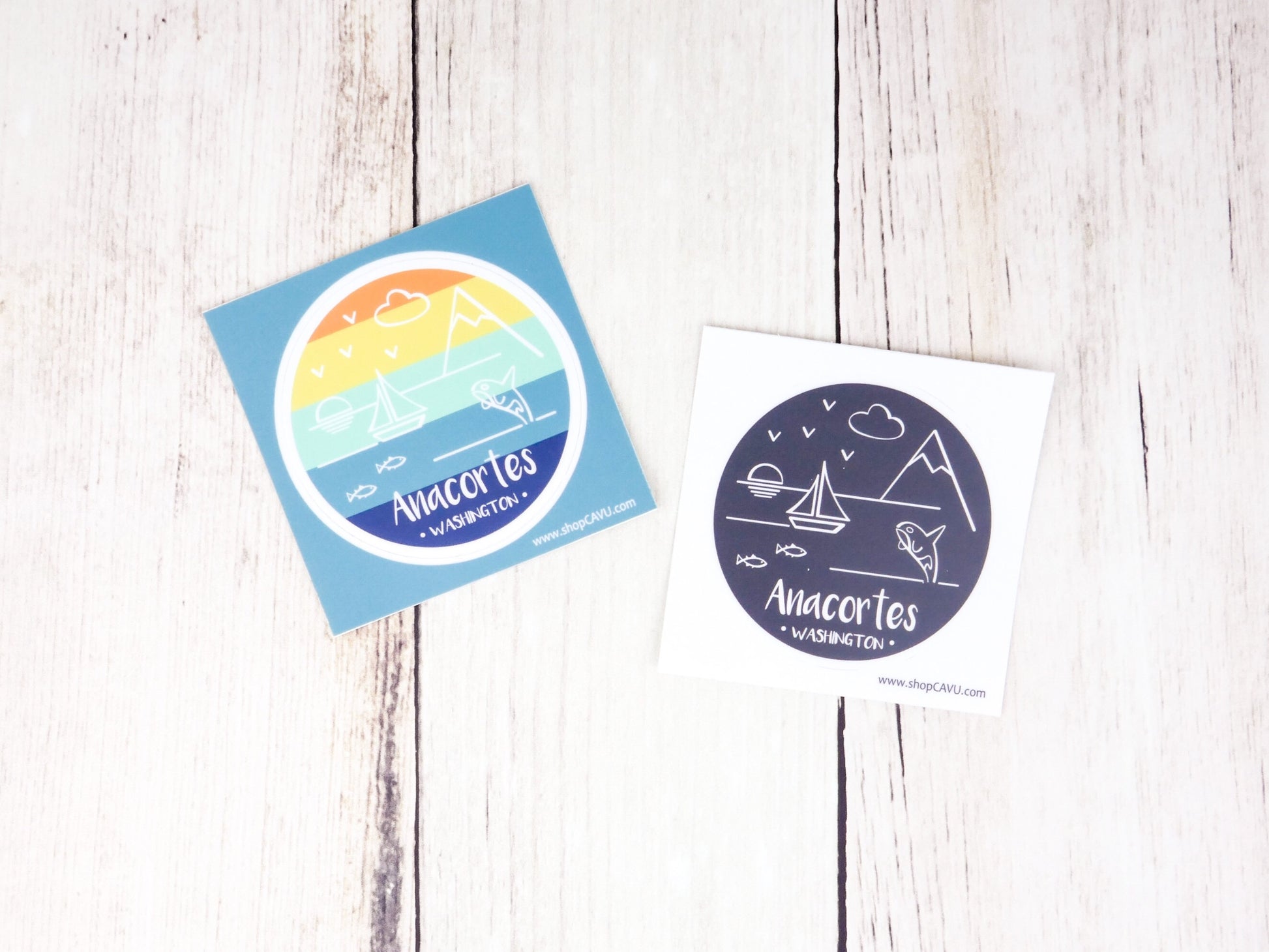 Sticker / Decal - Anacortes 3" Sunset - CAVU Creations