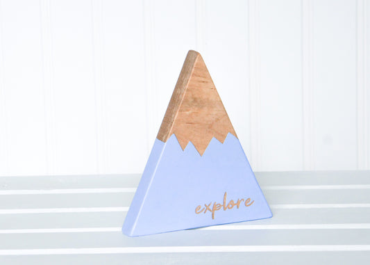 Wooden Mountain - Periwinkle Blue - "Explore" - CAVU Creations