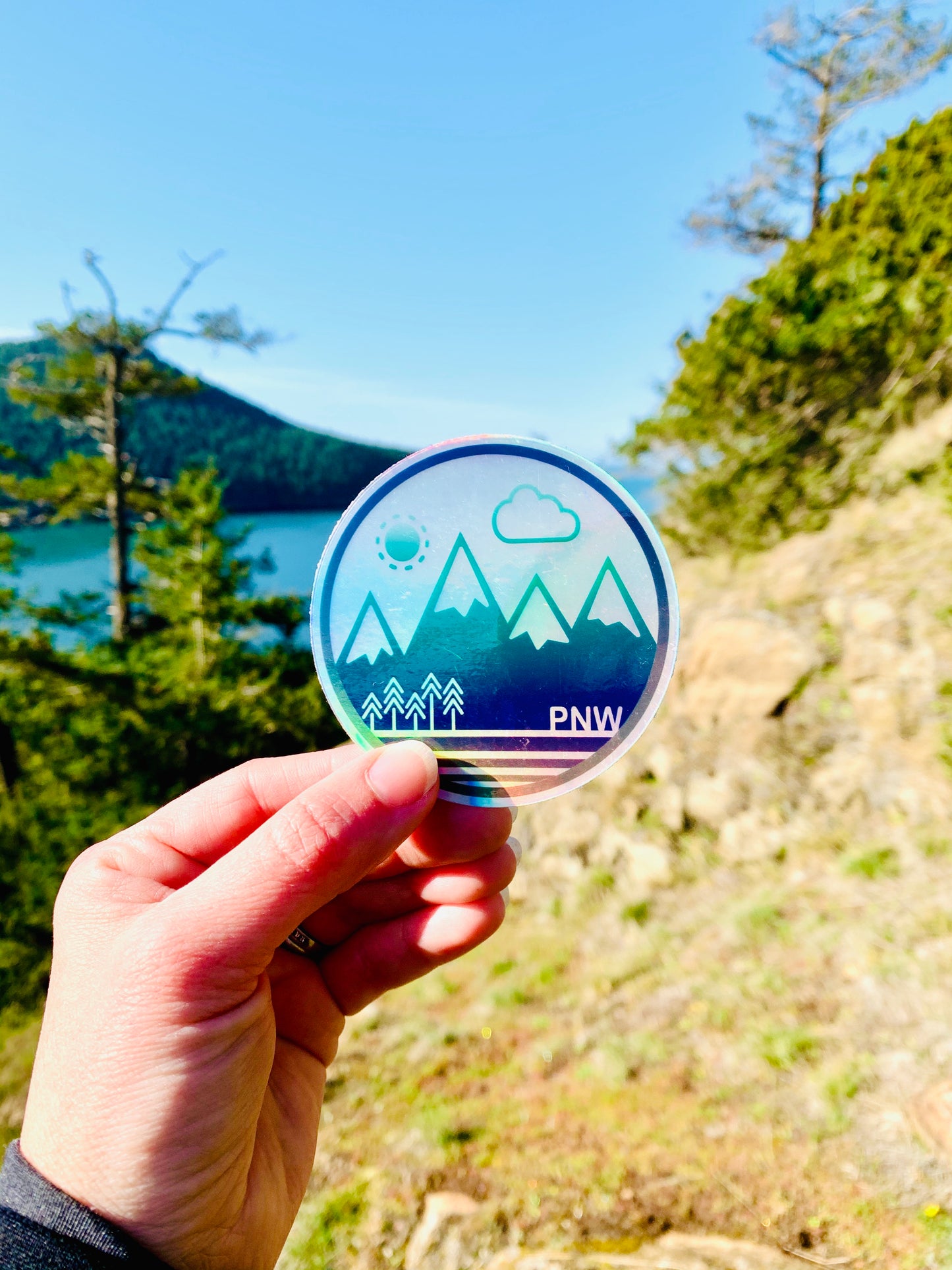 Sticker / Decal - PNW Circle Holographic 3" - CAVU Creations