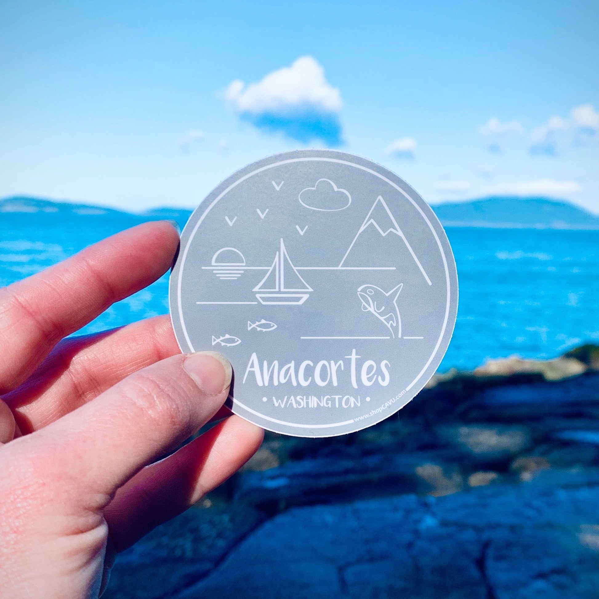 Sticker / Decal - Anacortes 3" Gray - CAVU Creations