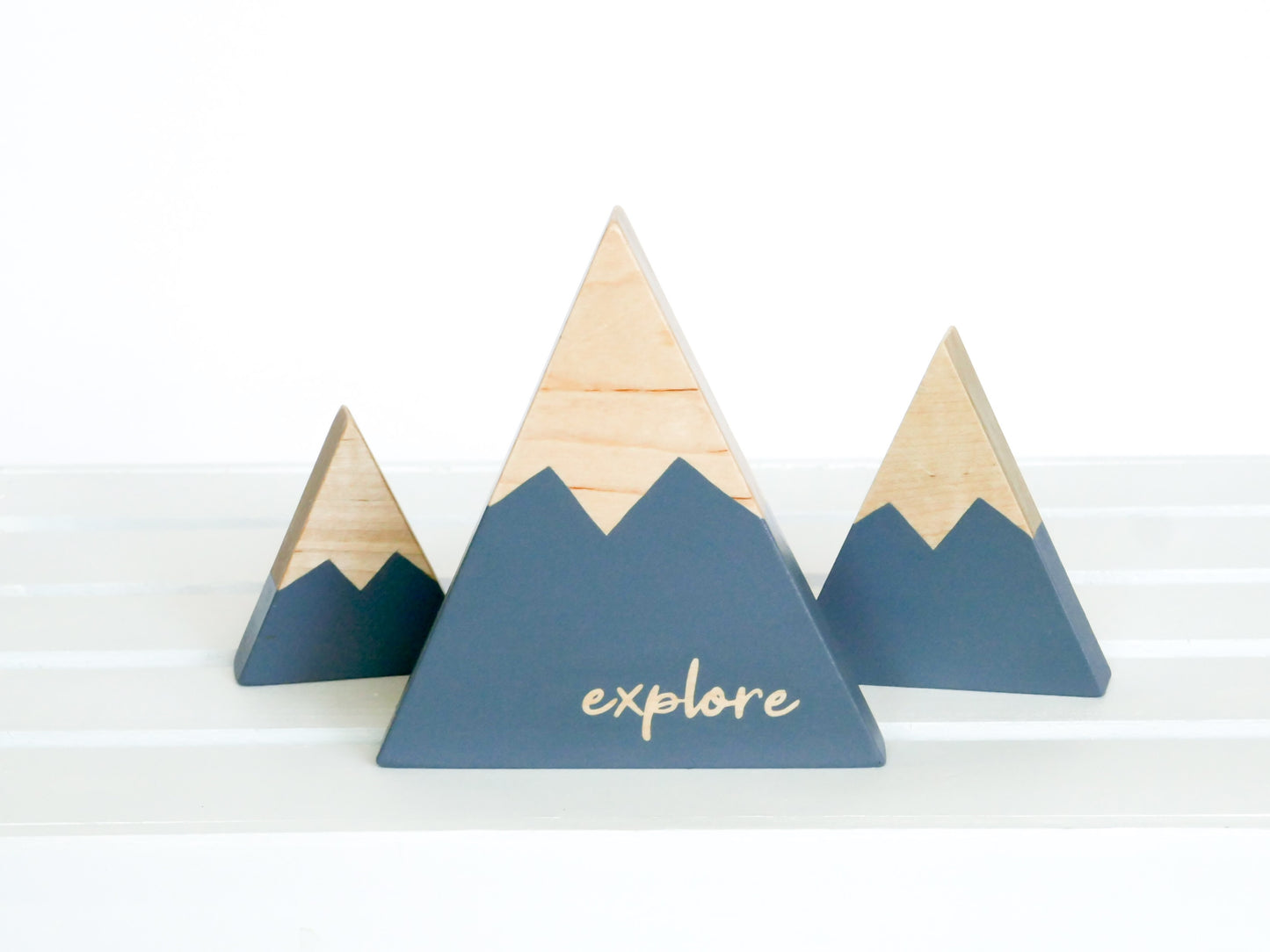 Wooden Mountain - Charcoal Gray - "Explore" - CAVU Creations