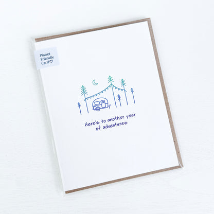 Here's To Another Year of Adventures Greeting Card