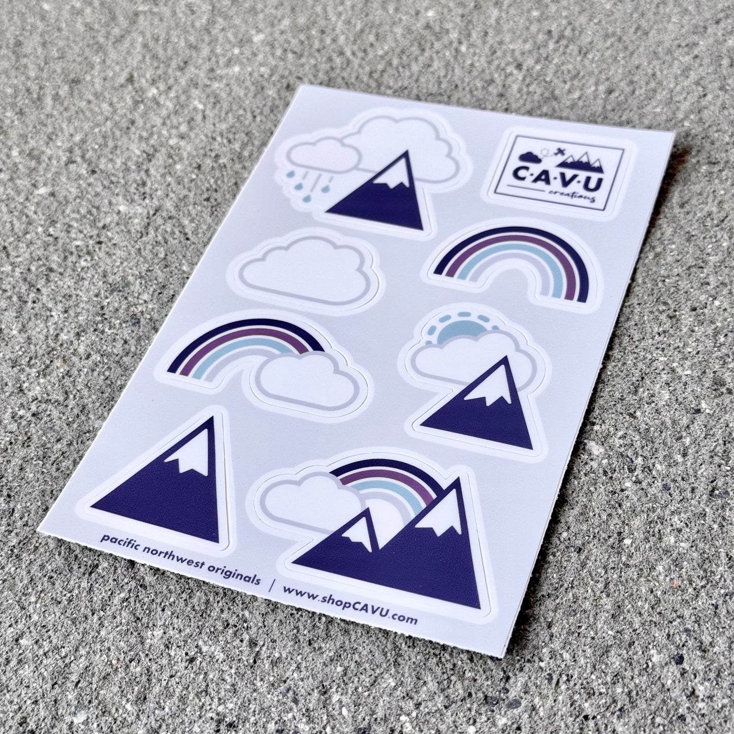 Rainbows + Mountains Sticker Sheet