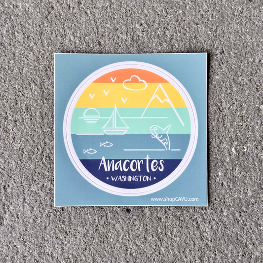 Anacortes 3" Sunset Sticker / Decal