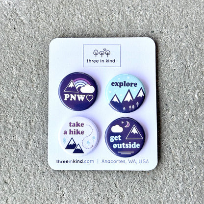 Mix & Match Button Pin Pack - You Choose 4 Pins