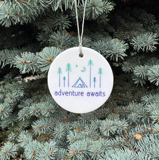 Adventure Awaits Tent Ornament