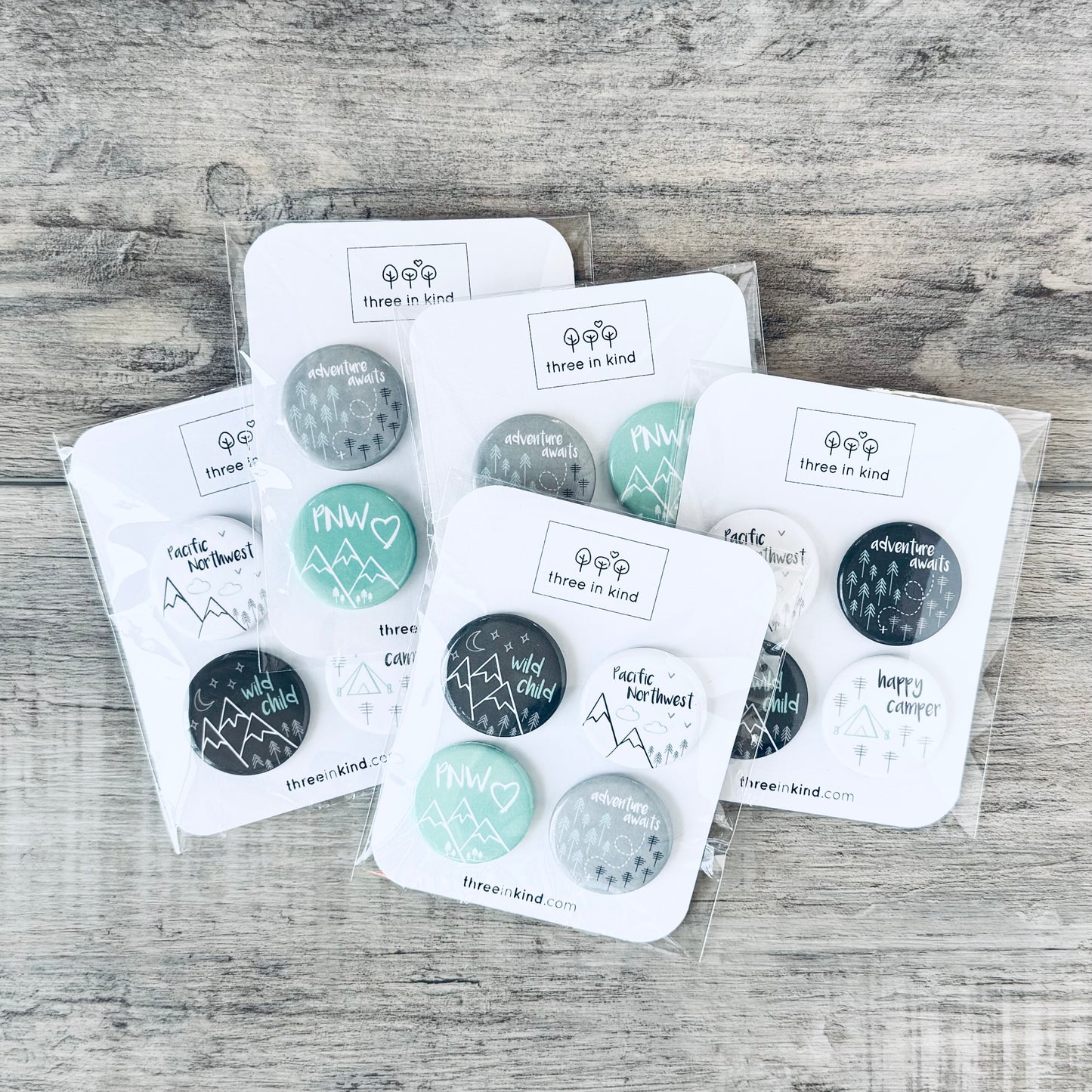 Perfectly PNW Collection Button Pin Pack - You Choose 4 Pins