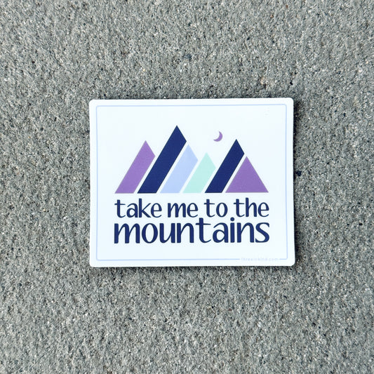 Take Me to the Mountains Color Block 3” Sticker / Decal