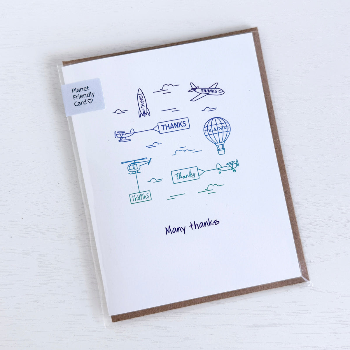 Many Thanks Aircraft Greeting Card