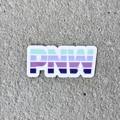 PNW Color Block Cutout 3” Sticker / Decal