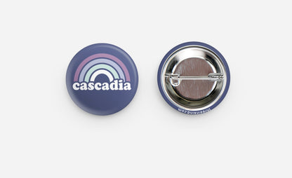 Cascadia Rainbow Button Pin